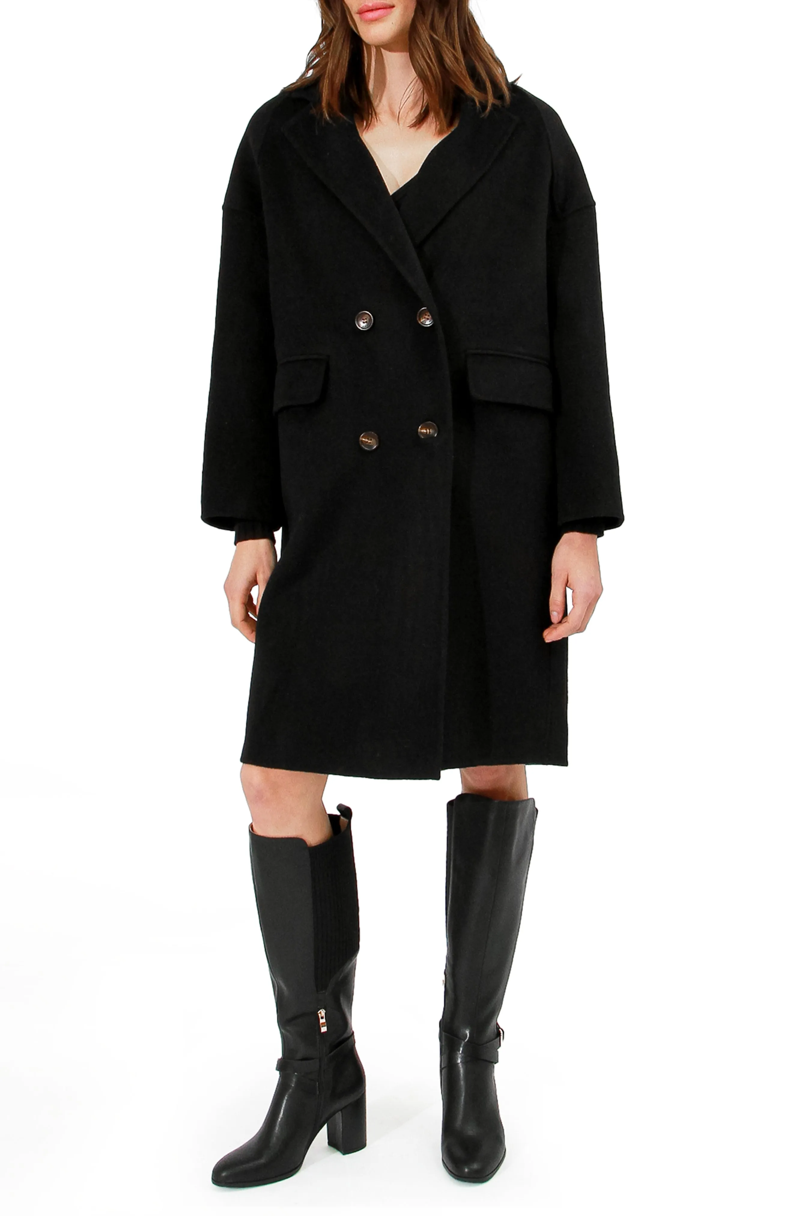 Amnesia Wool Blend Oversized Coat - Black sold by Belle & Bloom product image thumbnail 2