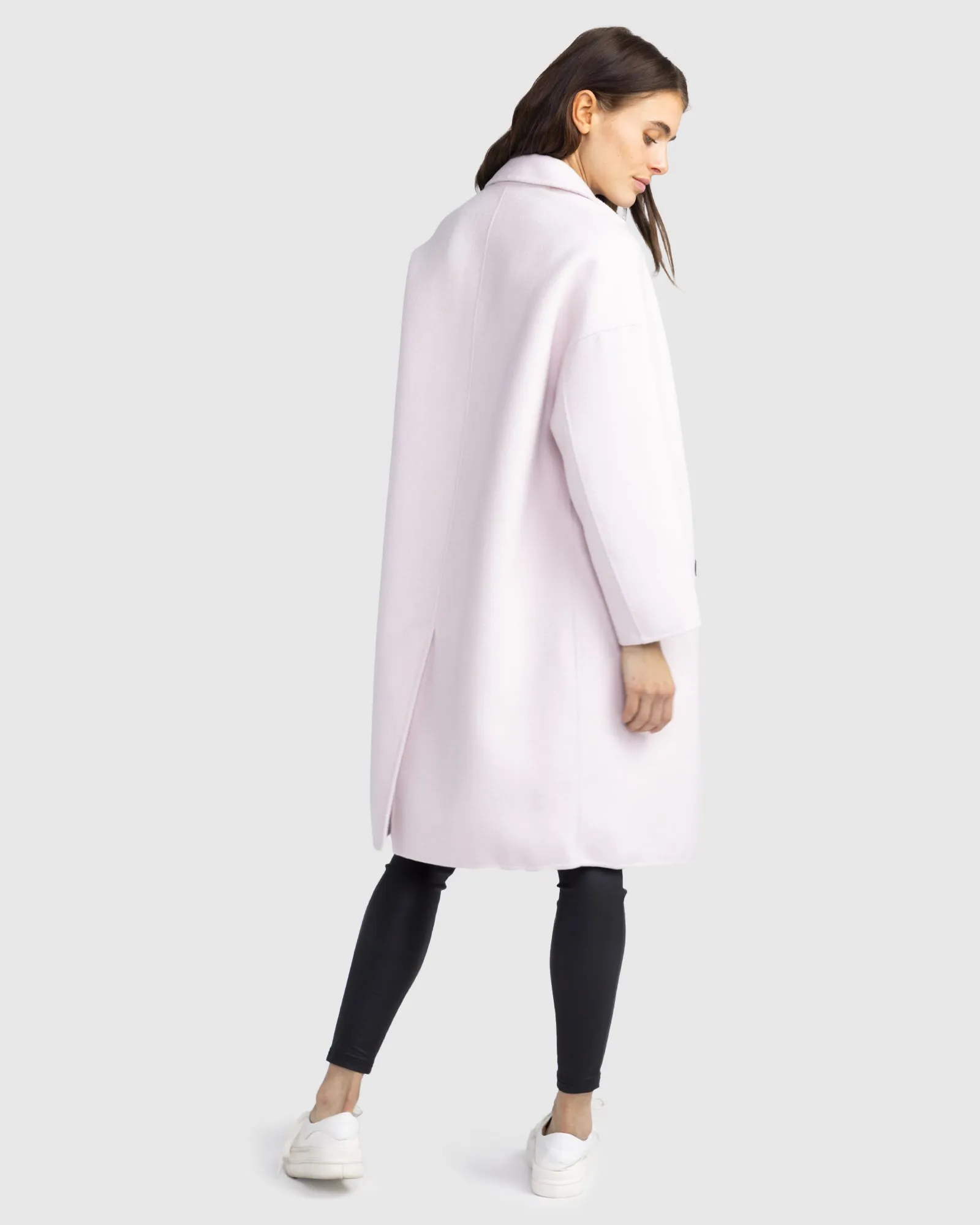 Amnesia Wool Blend Oversized Coat - Pale Pink sold by Belle & Bloom product image thumbnail 3