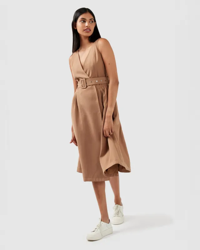 Miss Independence Midi Dress - Camel sold by Belle & Bloom