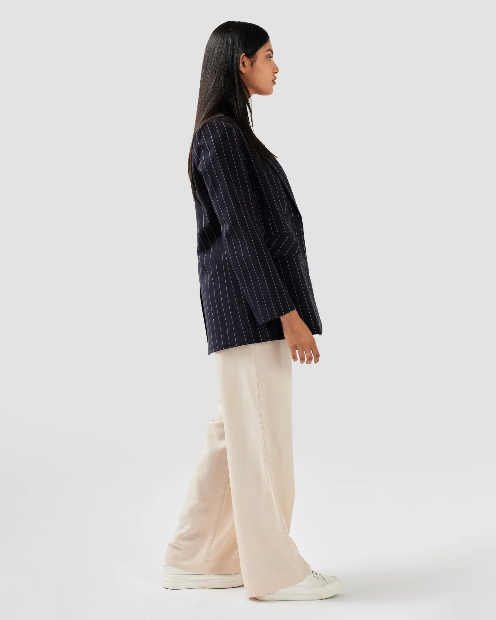 Love & Mercy Striped Blazer - Navy sold by Belle & Bloom product image thumbnail 4