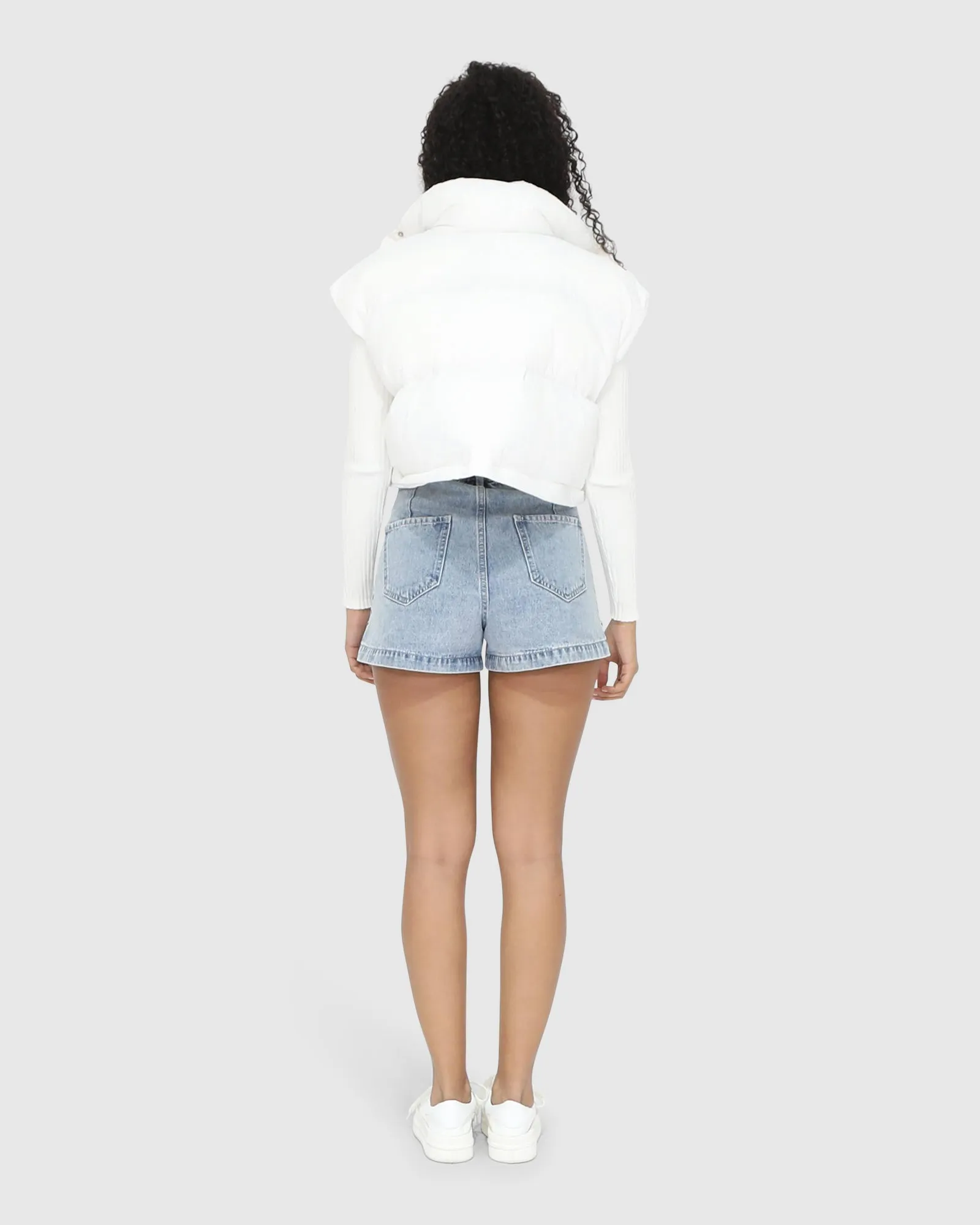 Landslide Zip-Off Puffer Vest - Cream sold by Belle & Bloom product image thumbnail 5