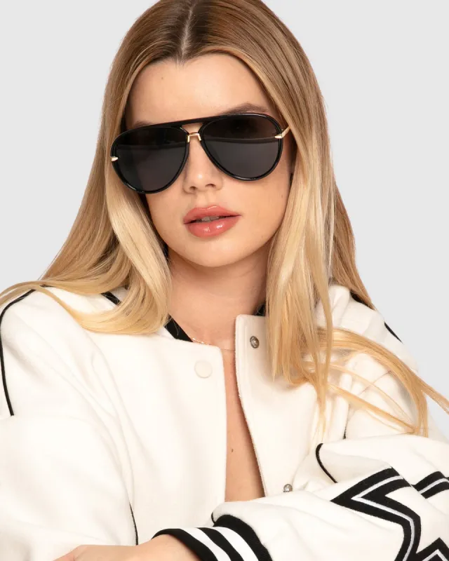 Royal Aviator Sunglasses - Black sold by Belle & Bloom