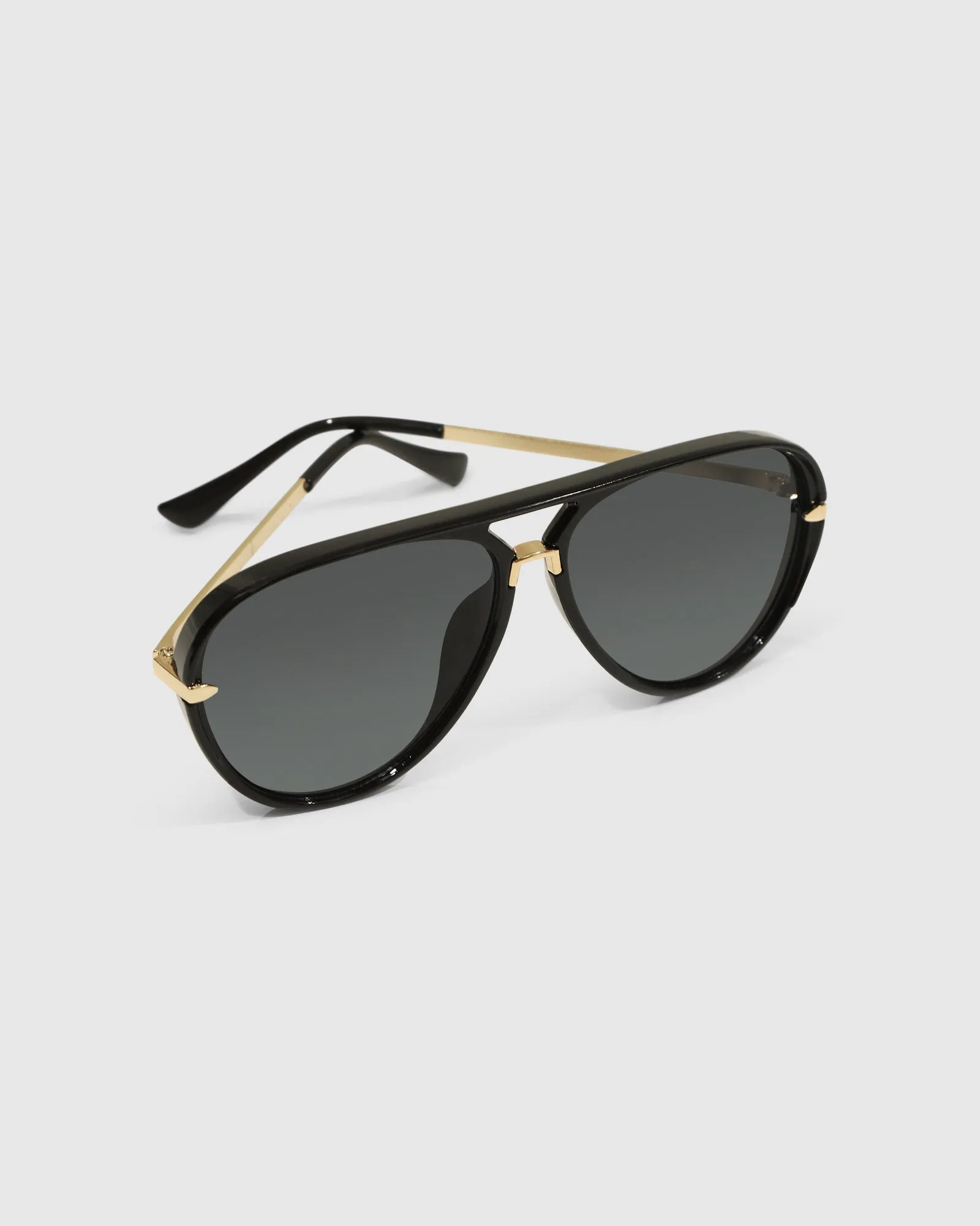 Royal Aviator Sunglasses - Black sold by Belle & Bloom product image thumbnail 4