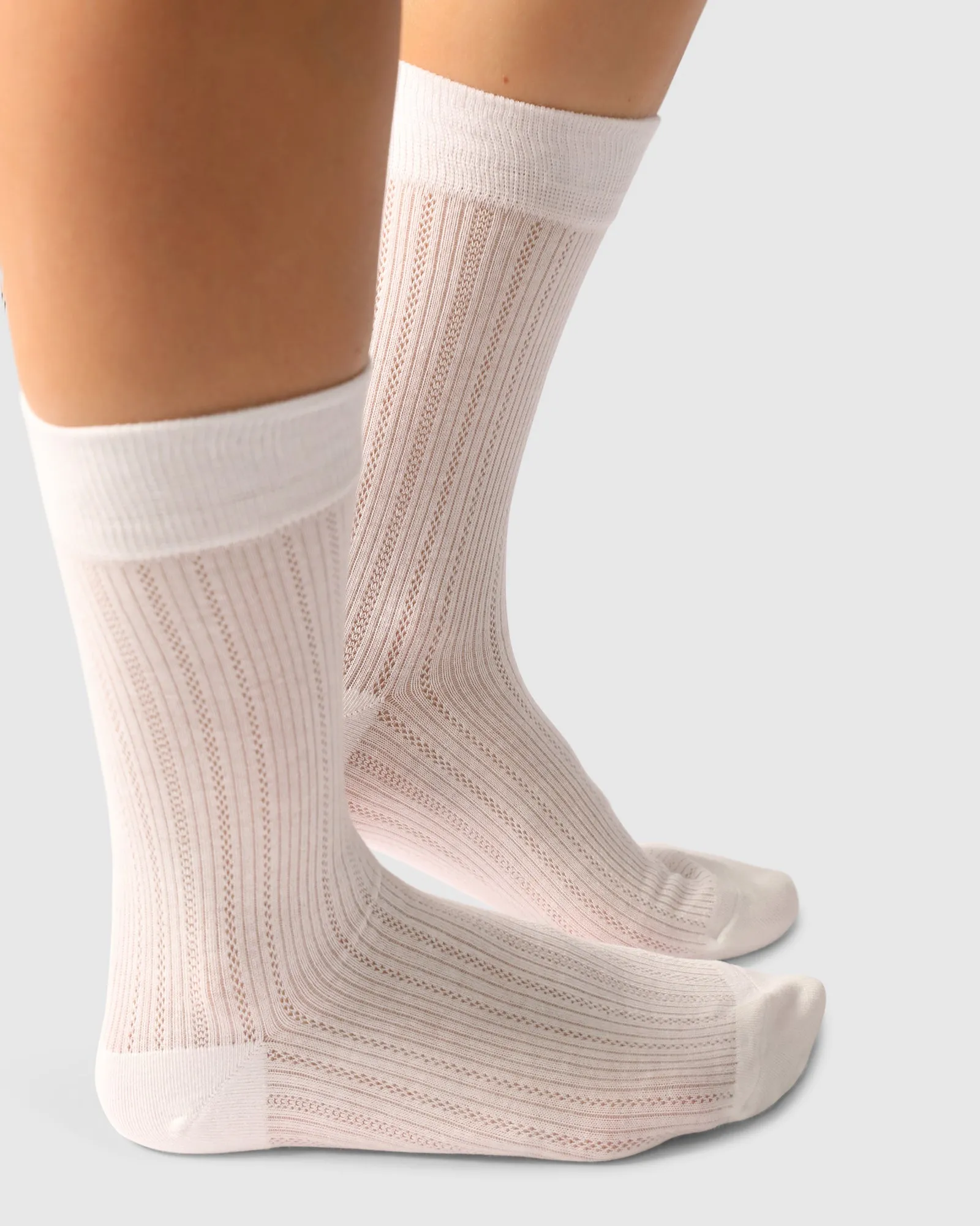 Go For It Classic Short Ribbed Socks - White sold by Belle & Bloom product image thumbnail 2