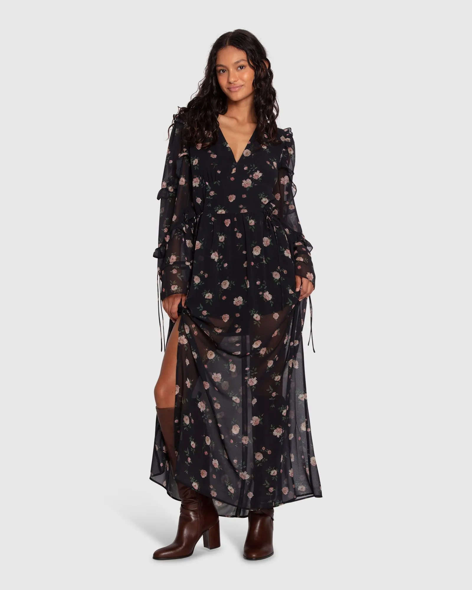 Come As You Are Floral Maxi Dress - Bloom Print sold by Belle & Bloom