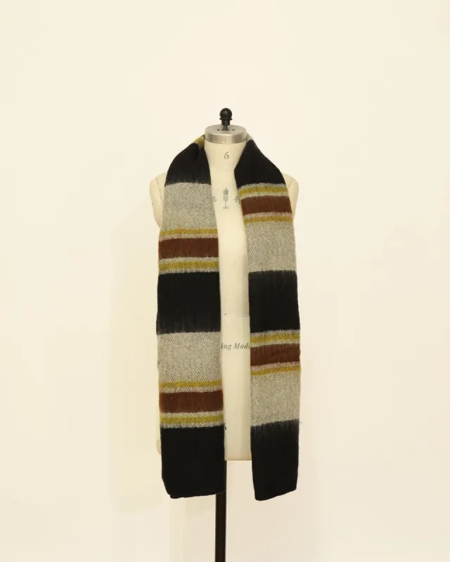 Plaid Scarf - Burgundy, Yellow & Grey sold by Belle & Bloom