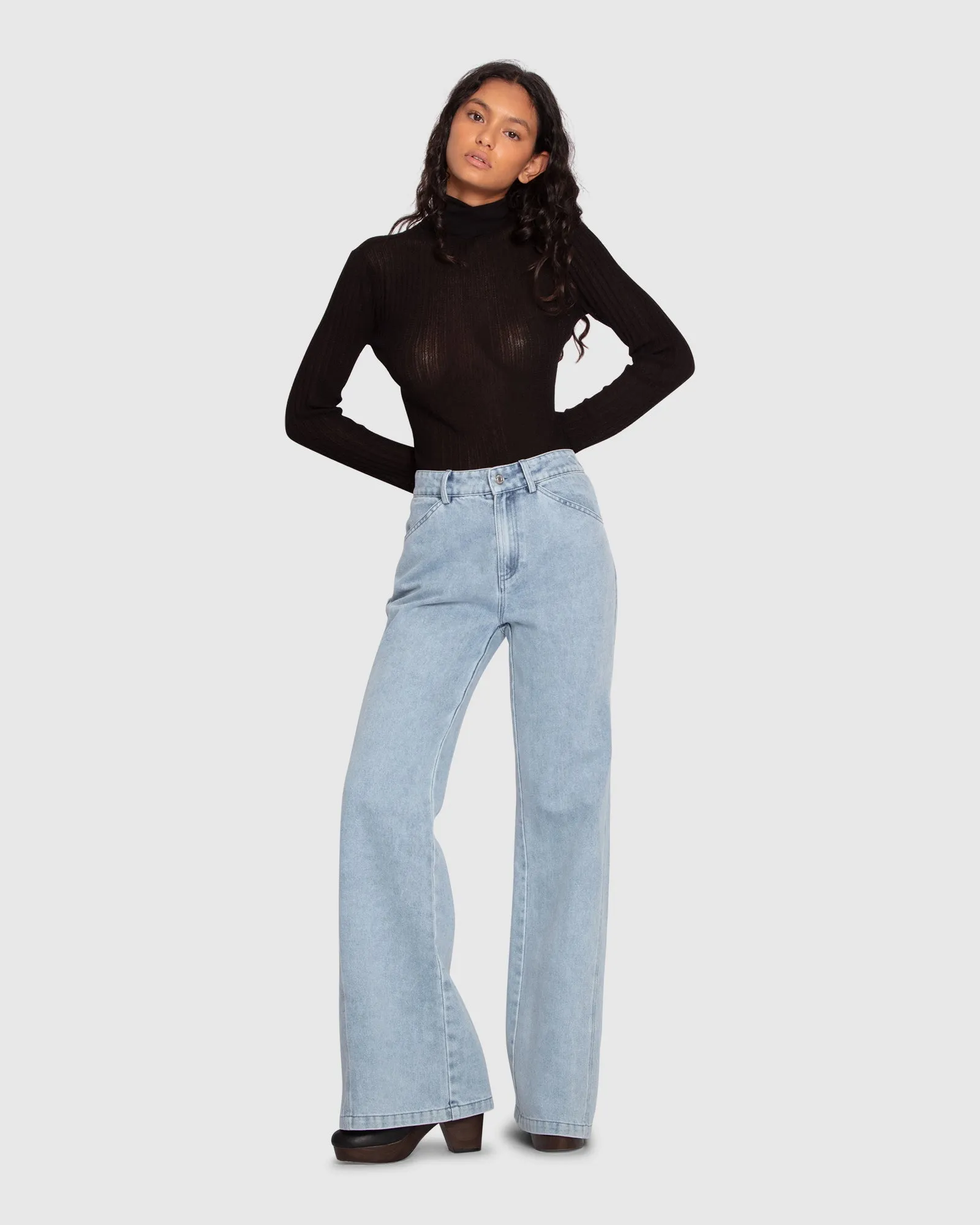 Brooklyn Knitted Turtleneck - Black sold by Belle & Bloom product image thumbnail 2