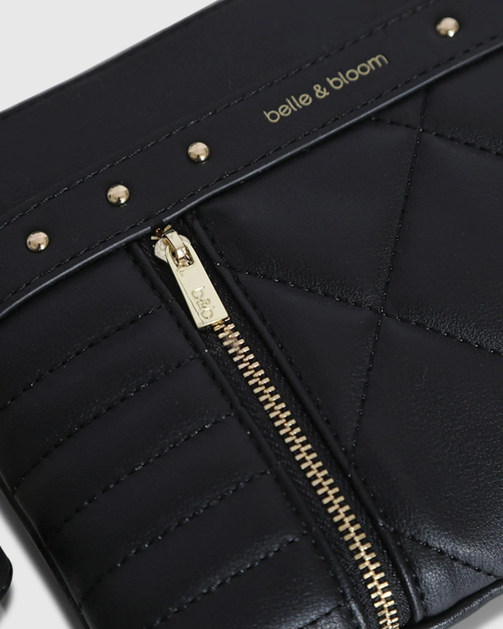 Be Mine Quilted Pouch - Black sold by Belle & Bloom product image thumbnail 5