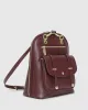 5th Ave Leather Backpack - Burgundy sold by Belle & Bloom