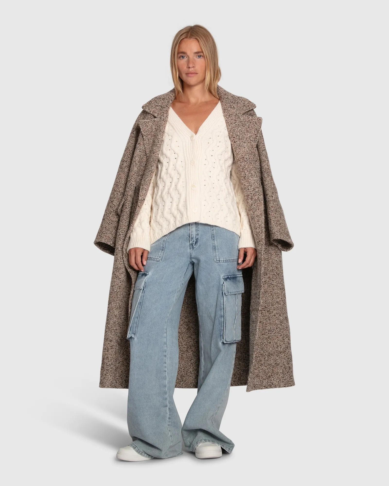 Sugar Plum Chunky Cardigan - Cream sold by Belle & Bloom product image thumbnail 3