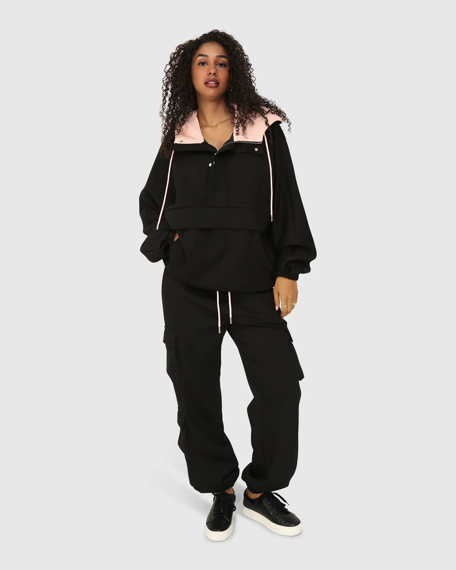 Best Of Me Panelled Hoodie - Black sold by Belle & Bloom product image thumbnail 5