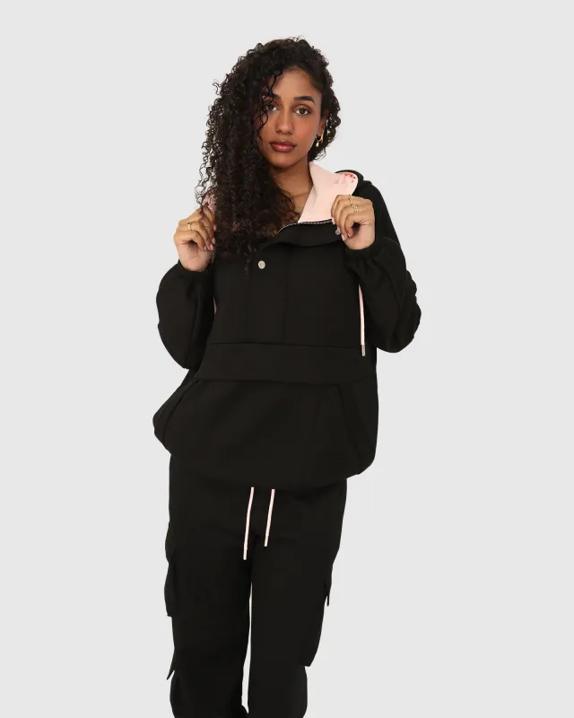 Best Of Me Panelled Hoodie - Black sold by Belle & Bloom