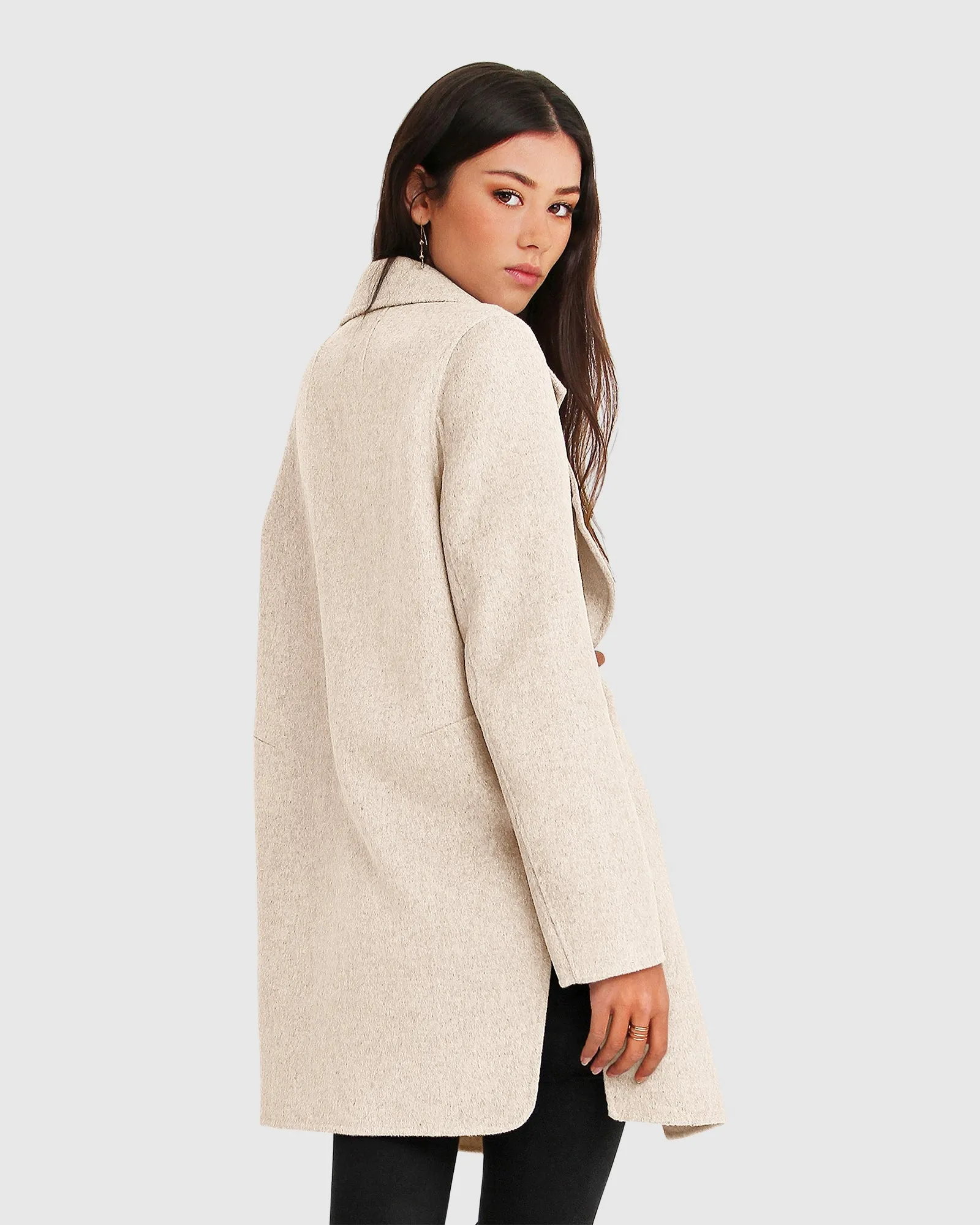 Ex-Boyfriend Wool Blend Oversized Jacket - Oat Marle sold by Belle & Bloom product image thumbnail 4