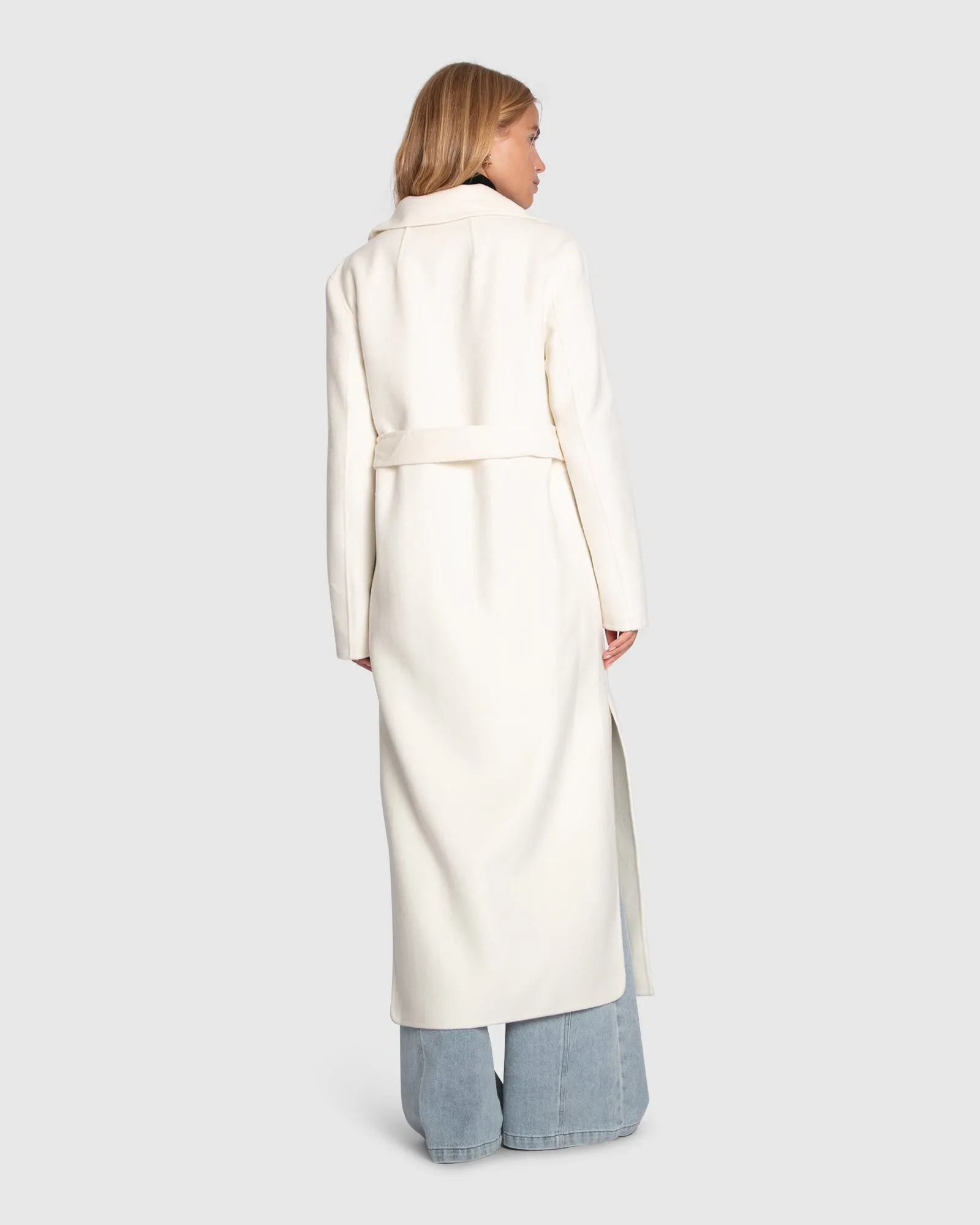 Ex-Boyfriend Wool Blend Maxi Coat - Cream sold by Belle & Bloom product image thumbnail 5
