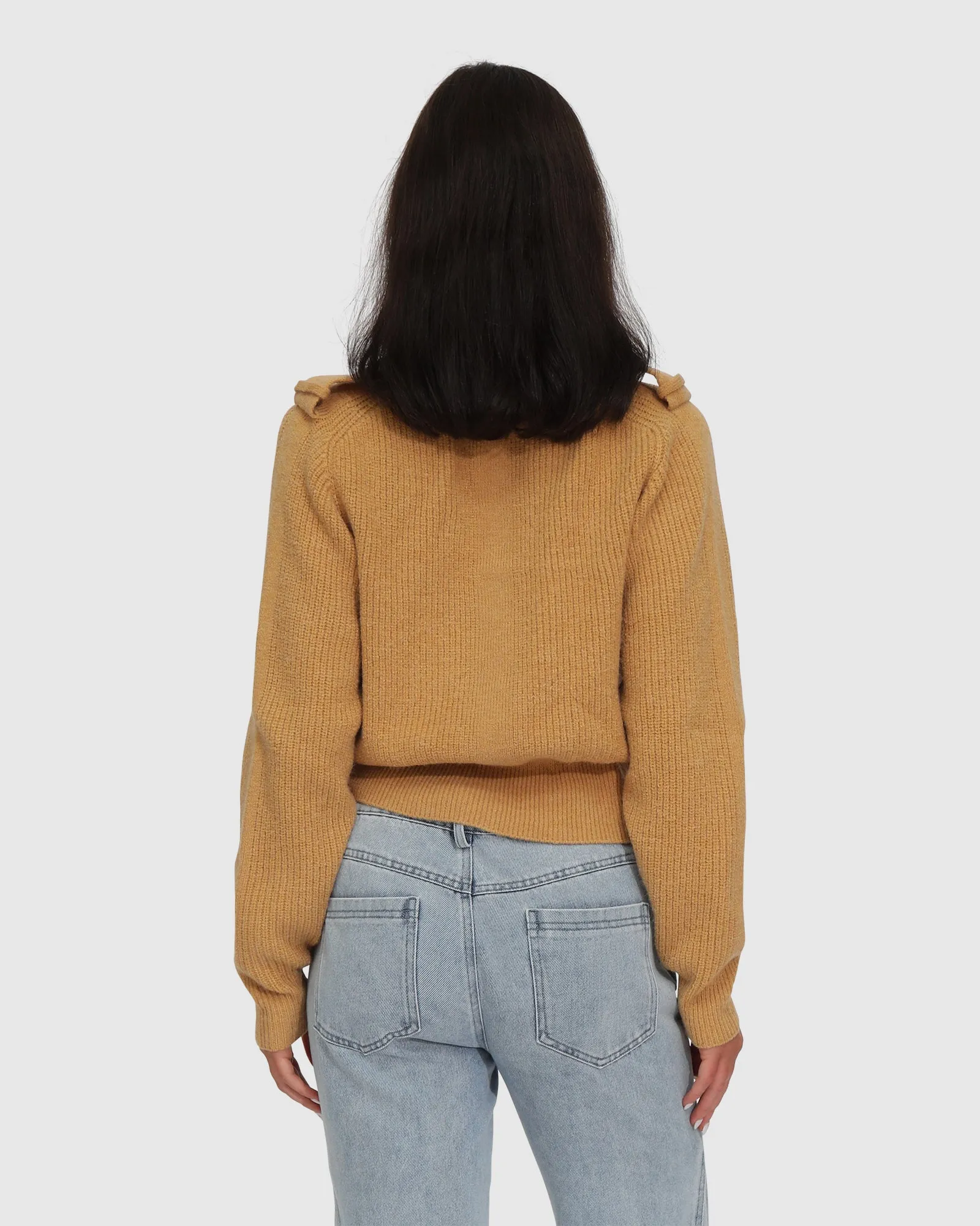 Lost & Found Knitted Sweater - Camel sold by Belle & Bloom product image thumbnail 3
