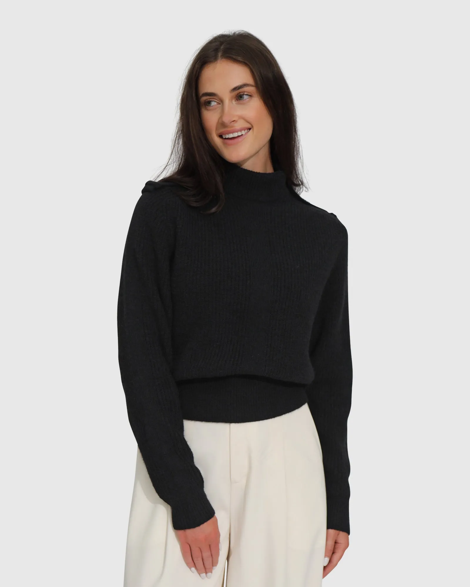 Lost & Found Knitted Sweater - Black sold by Belle & Bloom product image thumbnail 2
