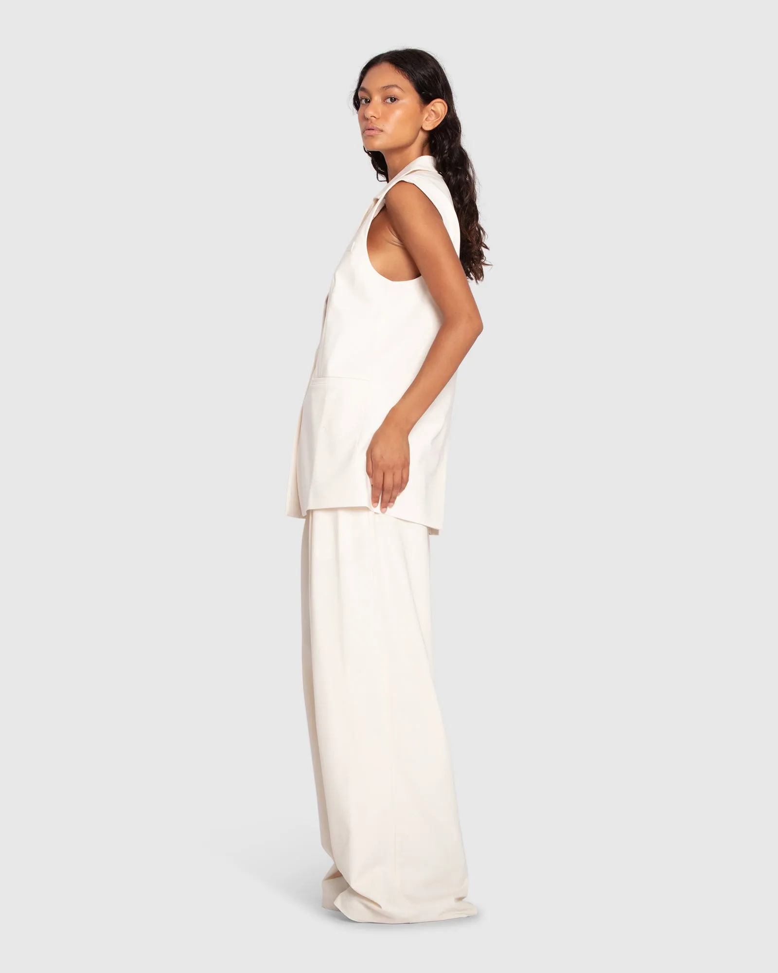 Make It Mine Vest - Cream sold by Belle & Bloom product image thumbnail 4
