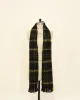 Plaid Scarf with Fringe - Black and Yellow sold by Belle & Bloom