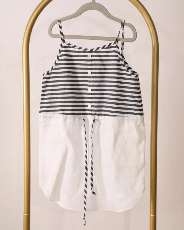 Girl's Striped Mini Dress - Black/White sold by Belle & Bloom