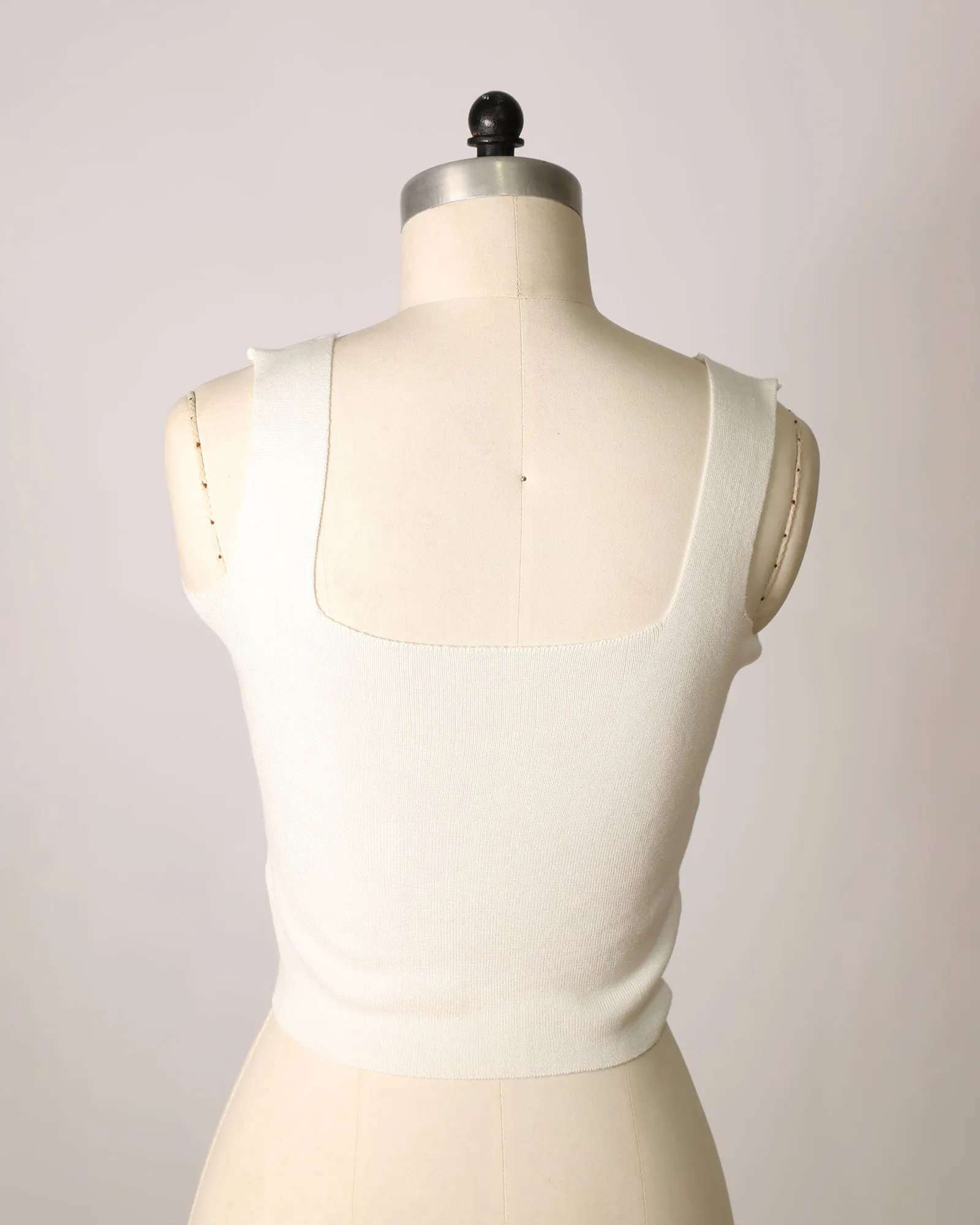 Square Neck Crop Top - White sold by Belle & Bloom product image thumbnail 2