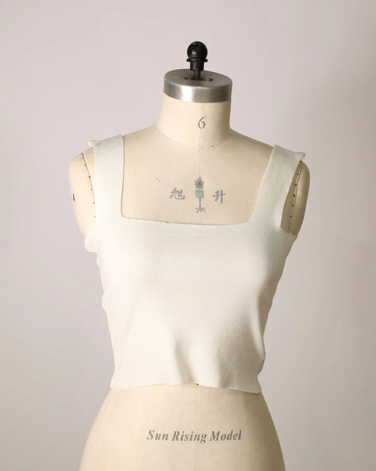 Square Neck Crop Top - White sold by Belle & Bloom
