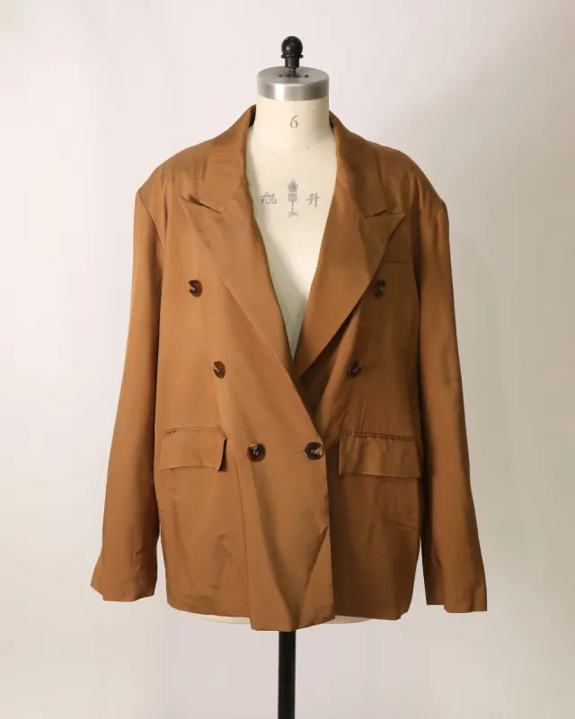 Noa Oversized Suit Jacket - Brown | Parallel