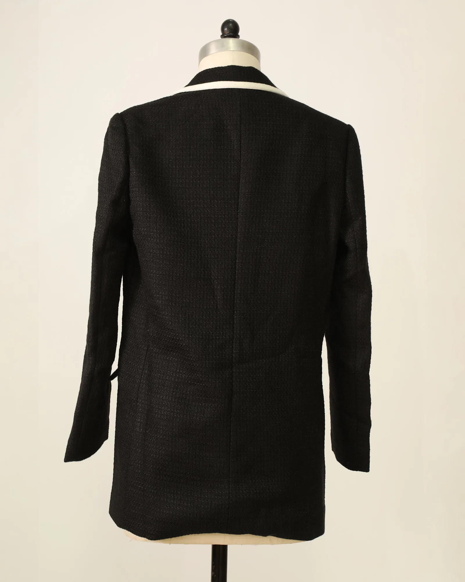 Trimmed Blazer Dress - Black/White sold by Belle & Bloom product image thumbnail 2