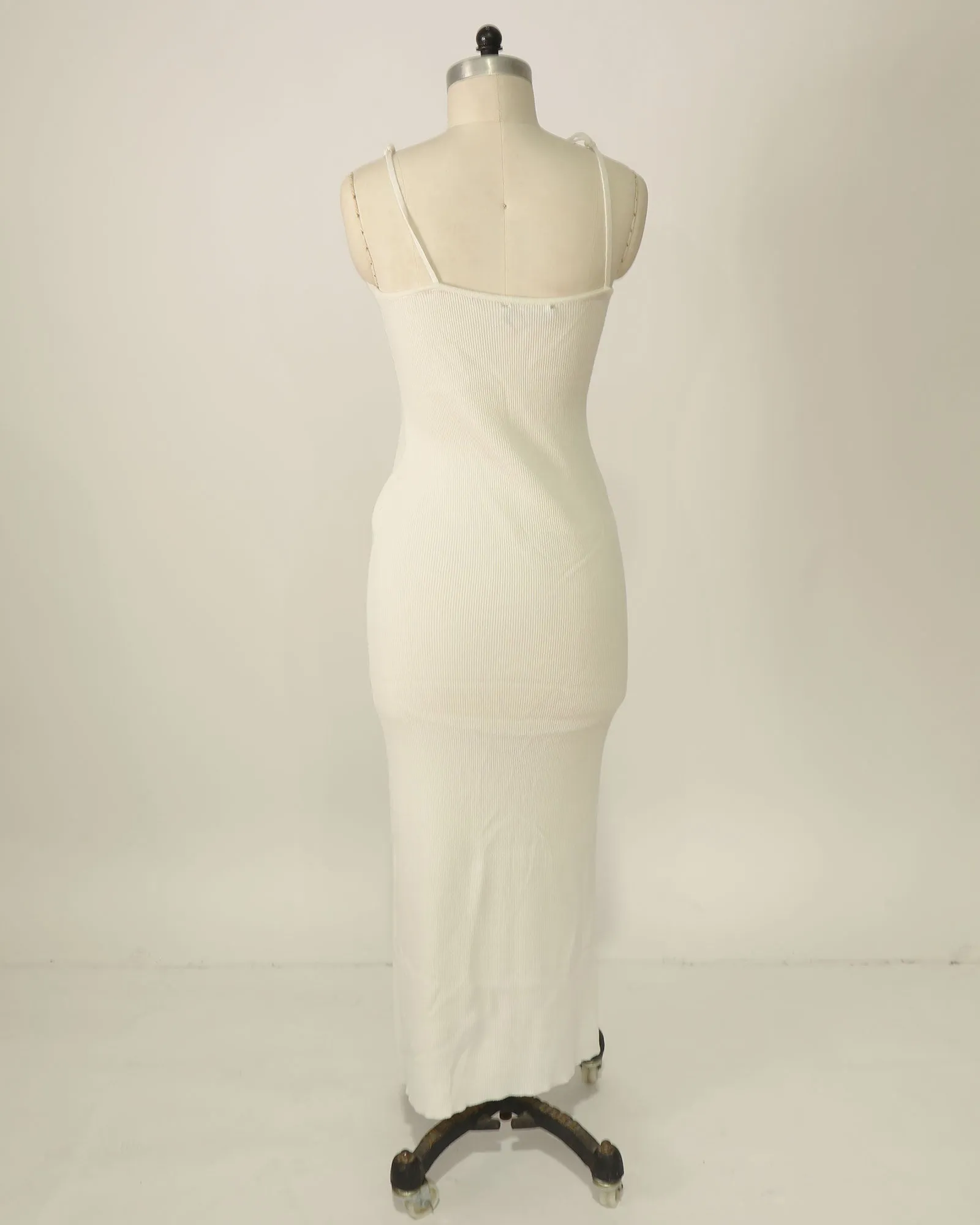 Pleated Bust Maxi Dress - White sold by Belle & Bloom product image thumbnail 2