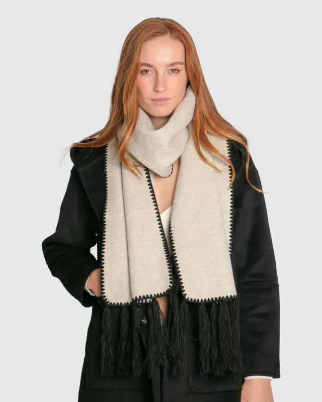 Mountain Side Scarf - Cream sold by Belle & Bloom