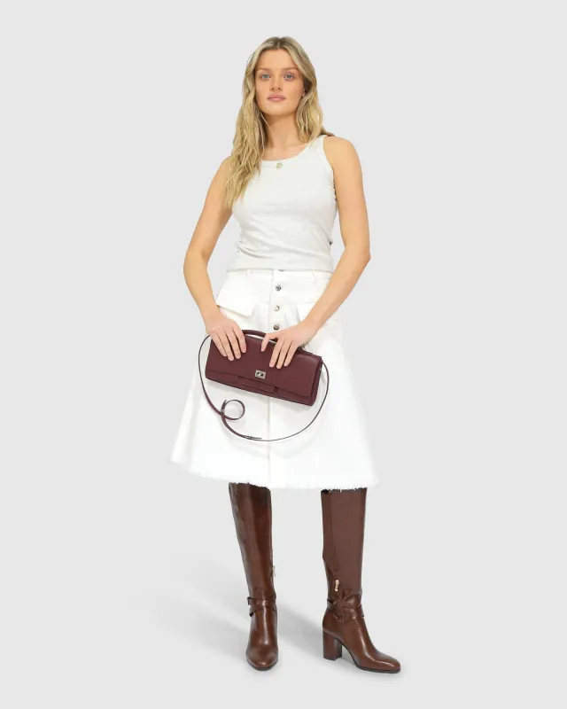 Let Me Wander Denim Skirt - Off White sold by Belle & Bloom