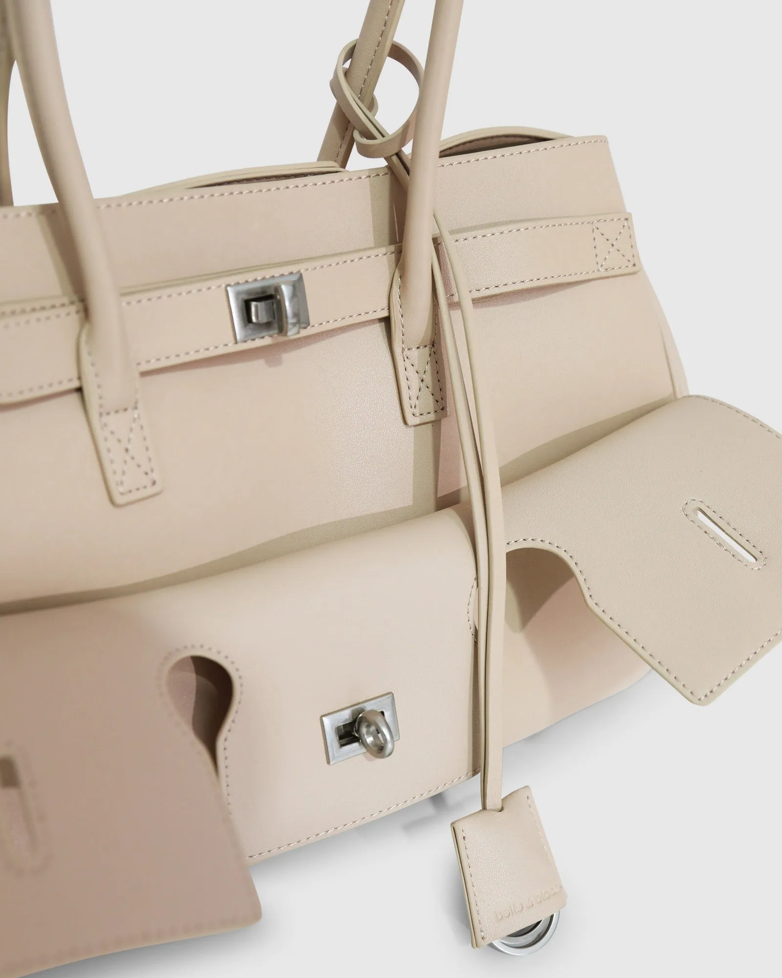 Rude Boy Large Leather Tote Bag - Tan sold by Belle & Bloom product image thumbnail 4