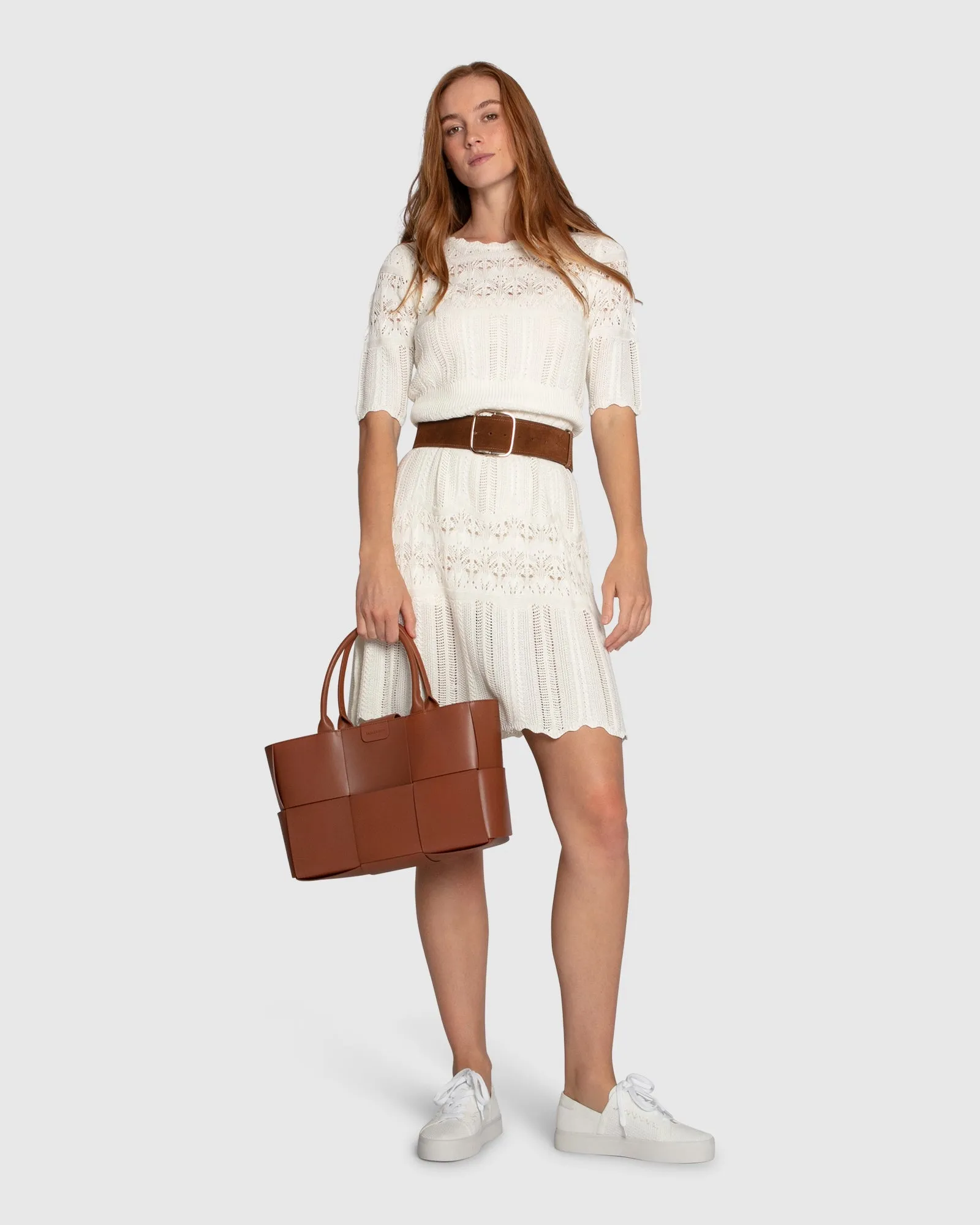 Everbloom Crochet Mini Dress - Cream sold by Belle & Bloom product image thumbnail 2