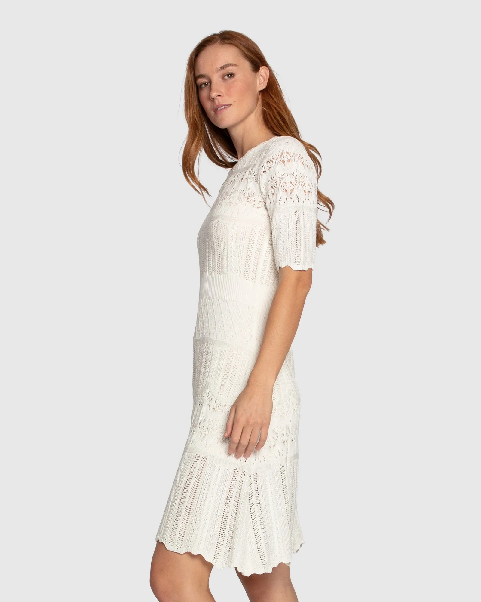 Everbloom Crochet Mini Dress - Cream sold by Belle & Bloom product image thumbnail 4