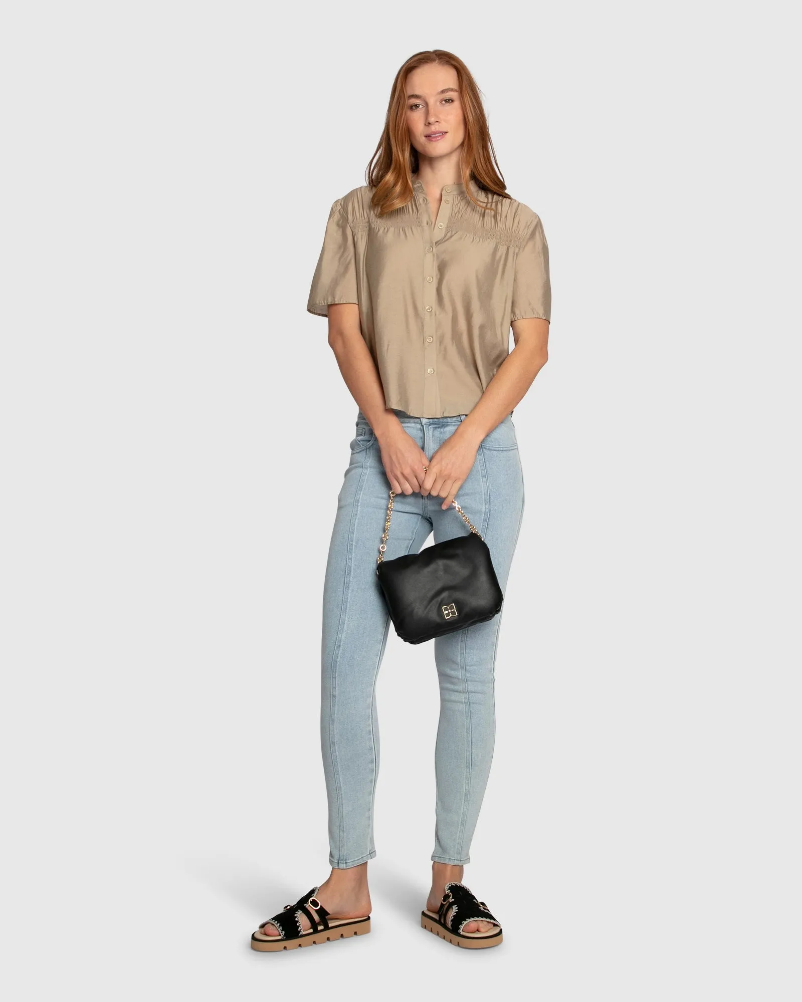 Honeylace Short Sleeve Blouse - Marigold sold by Belle & Bloom product image thumbnail 3