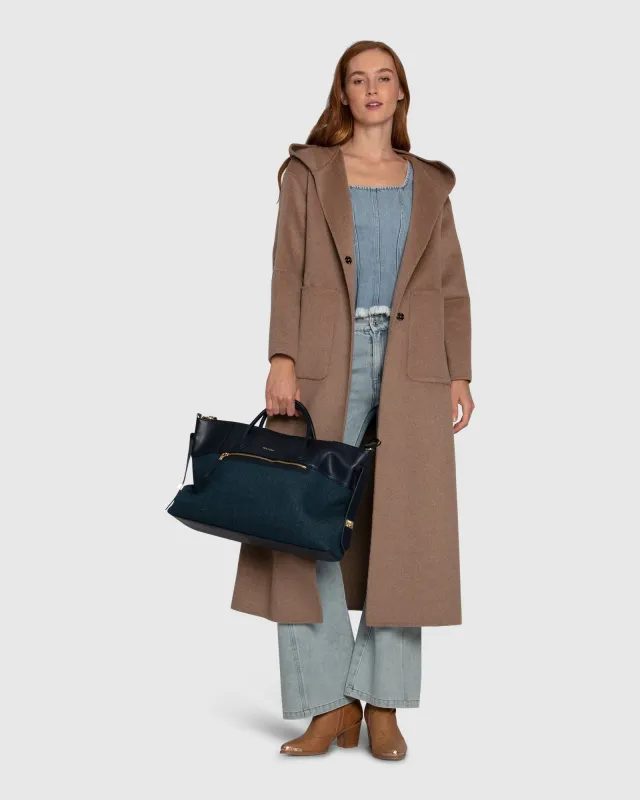 Walk My Way Wool Blend Oversized Maxi Coat - Oat sold by Belle & Bloom