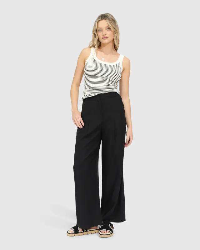 Delilah Wide Leg Pants - Black sold by Belle & Bloom