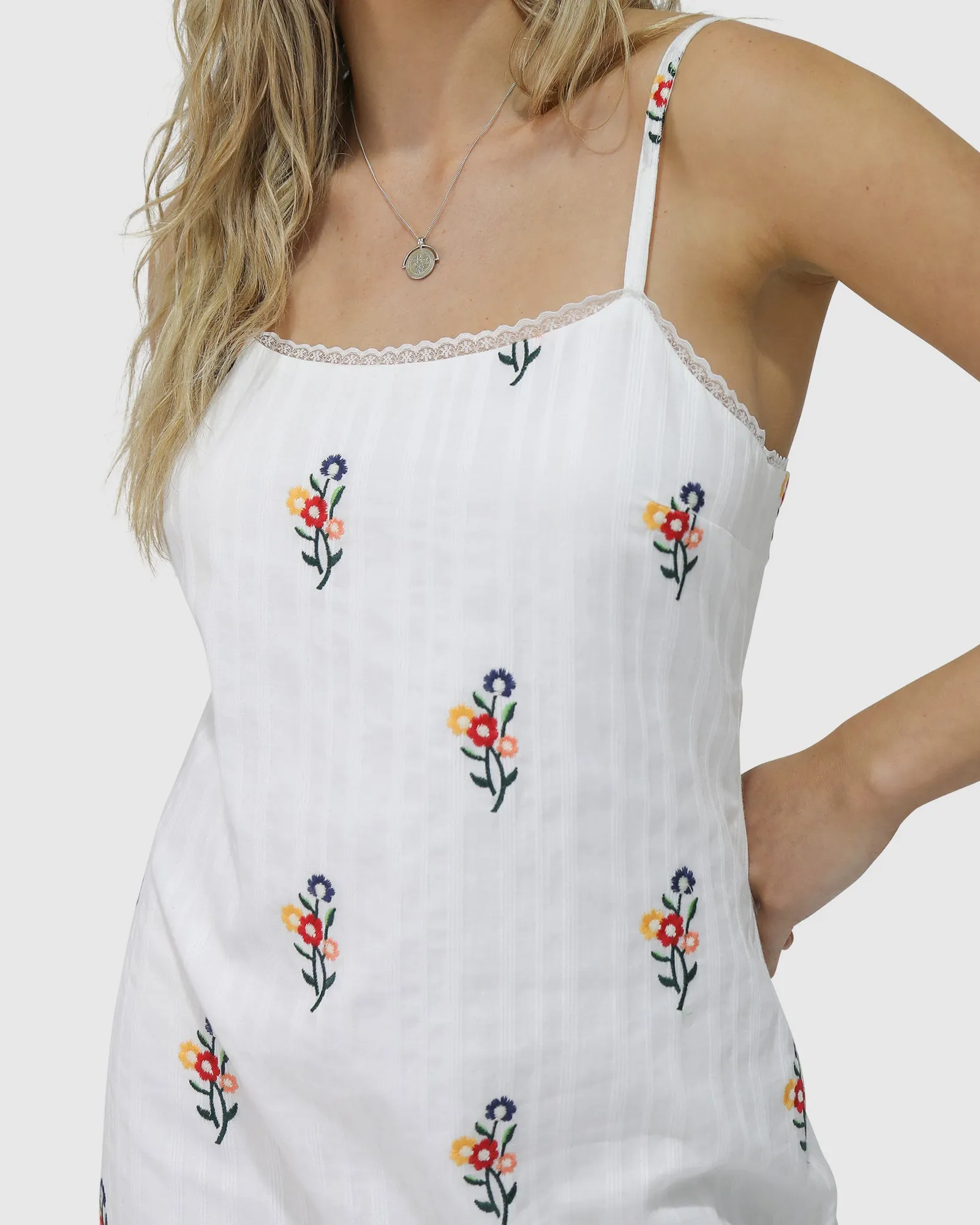 She Blooms Floral Midi Dress - White sold by Belle & Bloom product image thumbnail 4