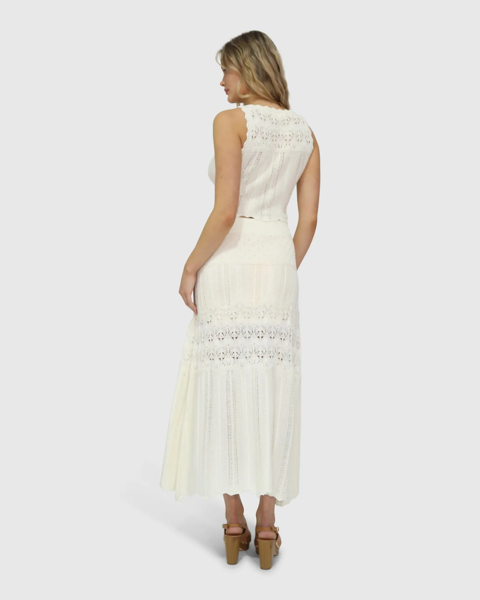 Harvest Haze Crochet Crop Top - Cream sold by Belle & Bloom product image thumbnail 5