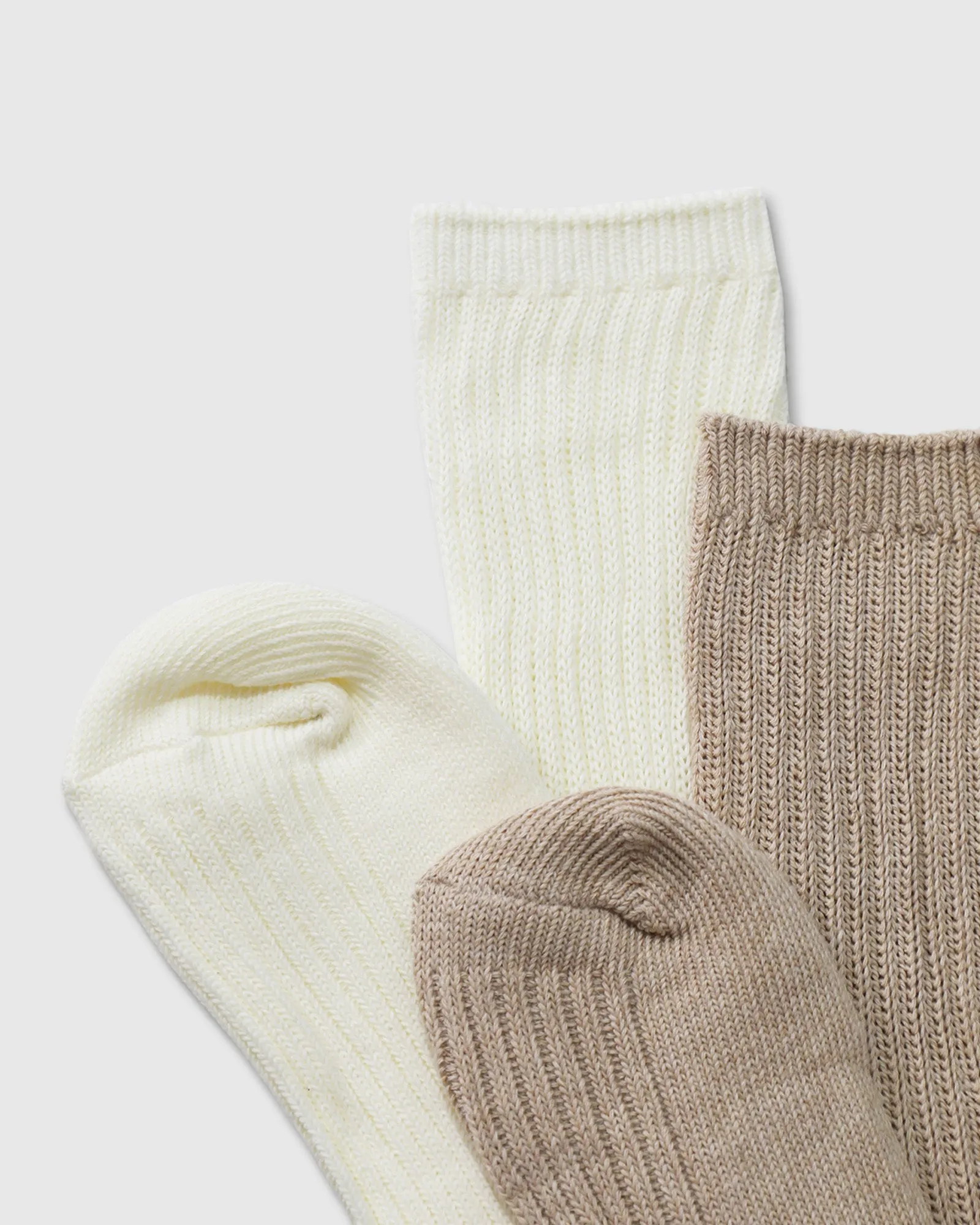 Go For It 2 Pack Socks - Cream & Beige sold by Belle & Bloom product image thumbnail 3