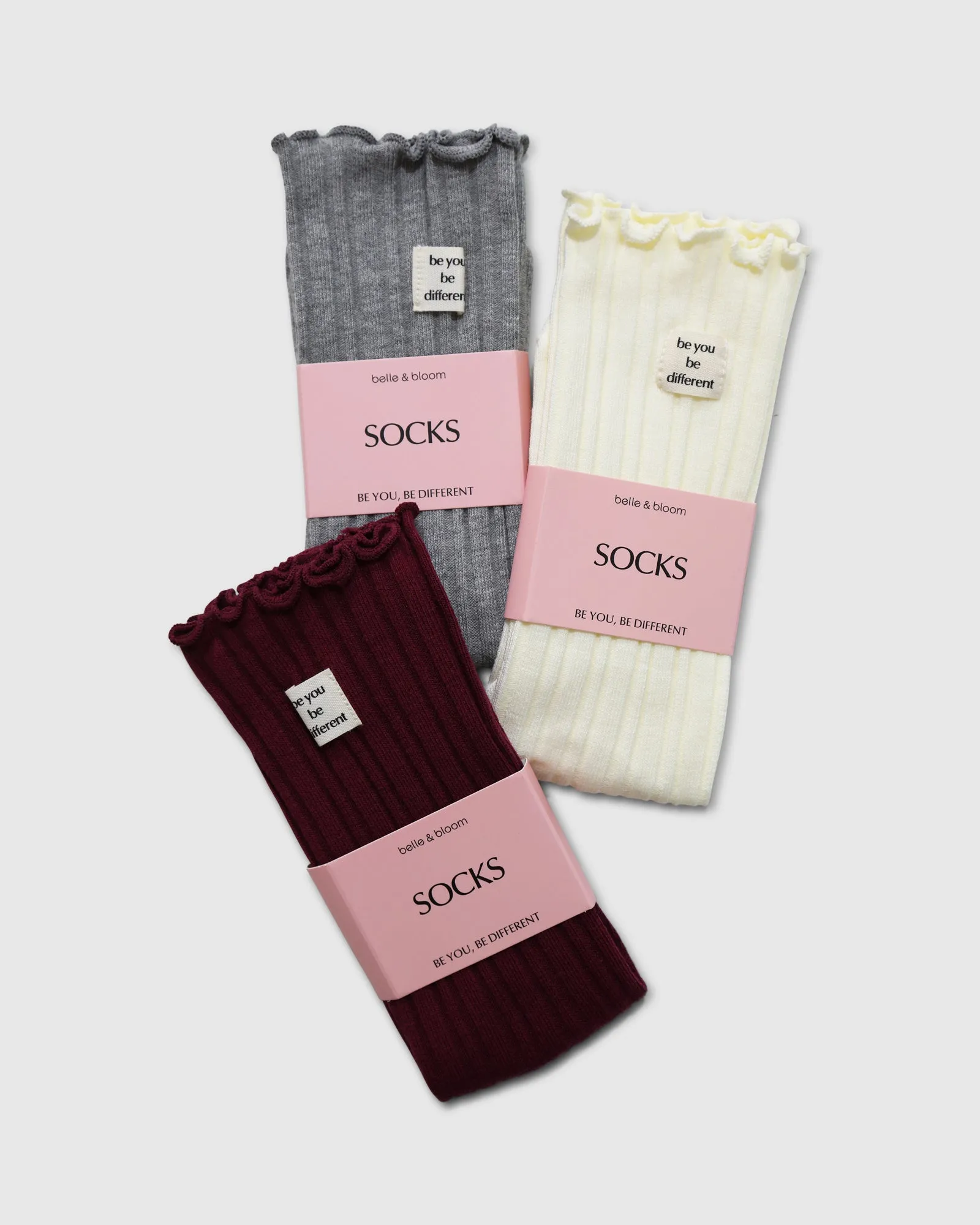 Beloved 3 Pack Socks - Mixed sold by Belle & Bloom product image thumbnail 3