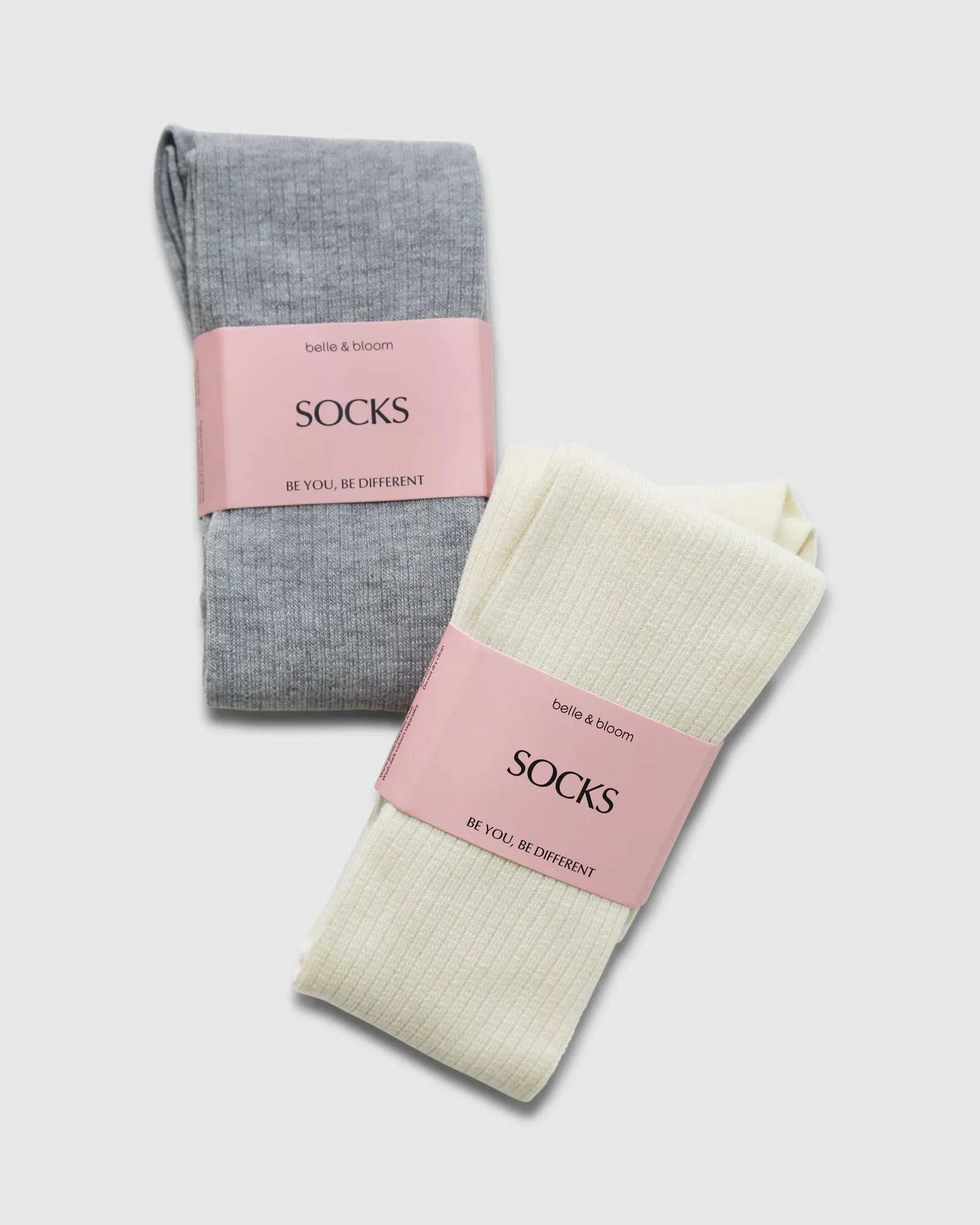 End Game 2 Pack Socks - Grey/Cream sold by Belle & Bloom product image thumbnail 3