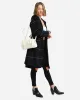 Walk This Way Wool Blend Oversized Coat - Navy Plaid sold by Belle & Bloom