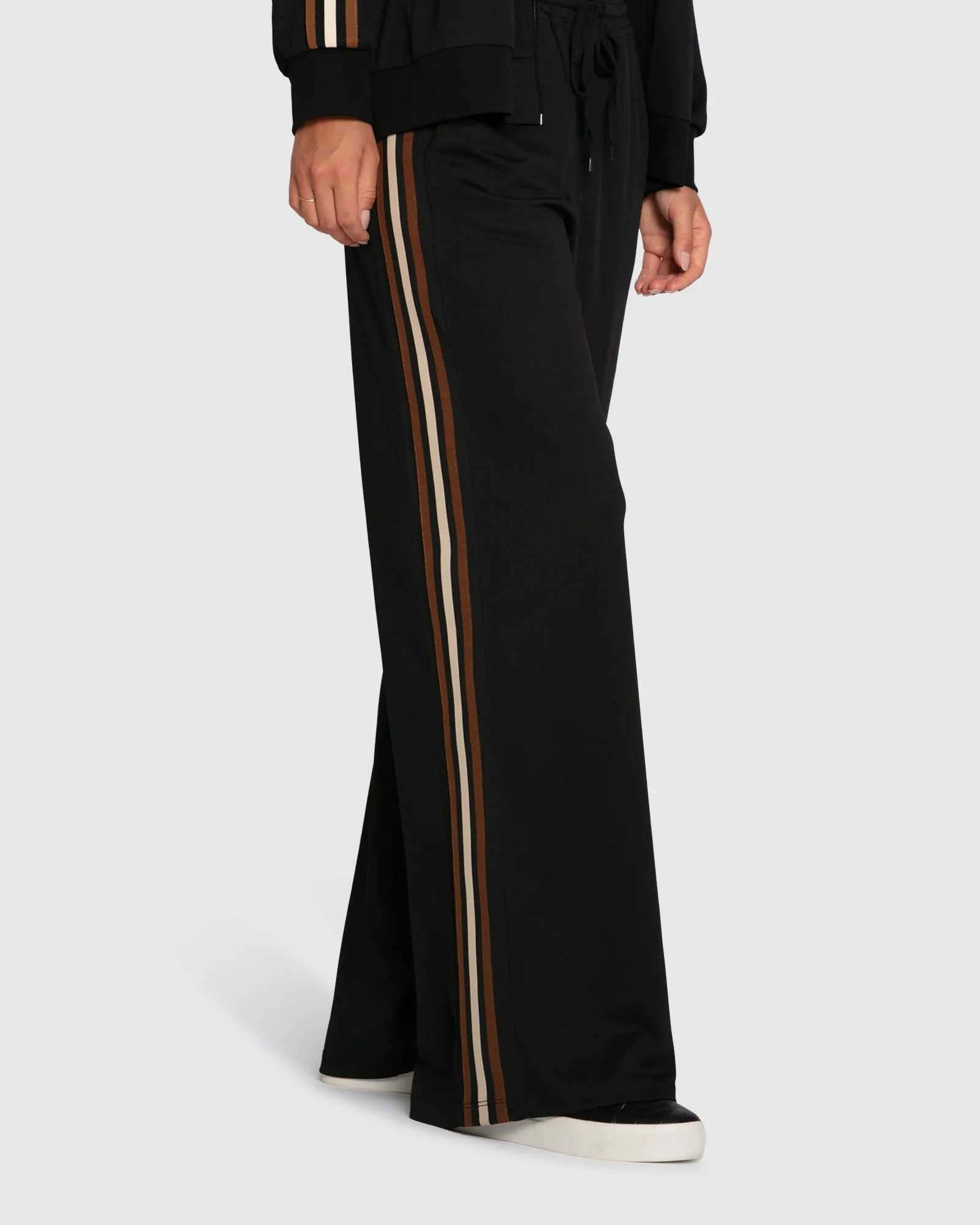 Beach Front Striped Wide Leg Pants - Black sold by Belle & Bloom product image thumbnail 5
