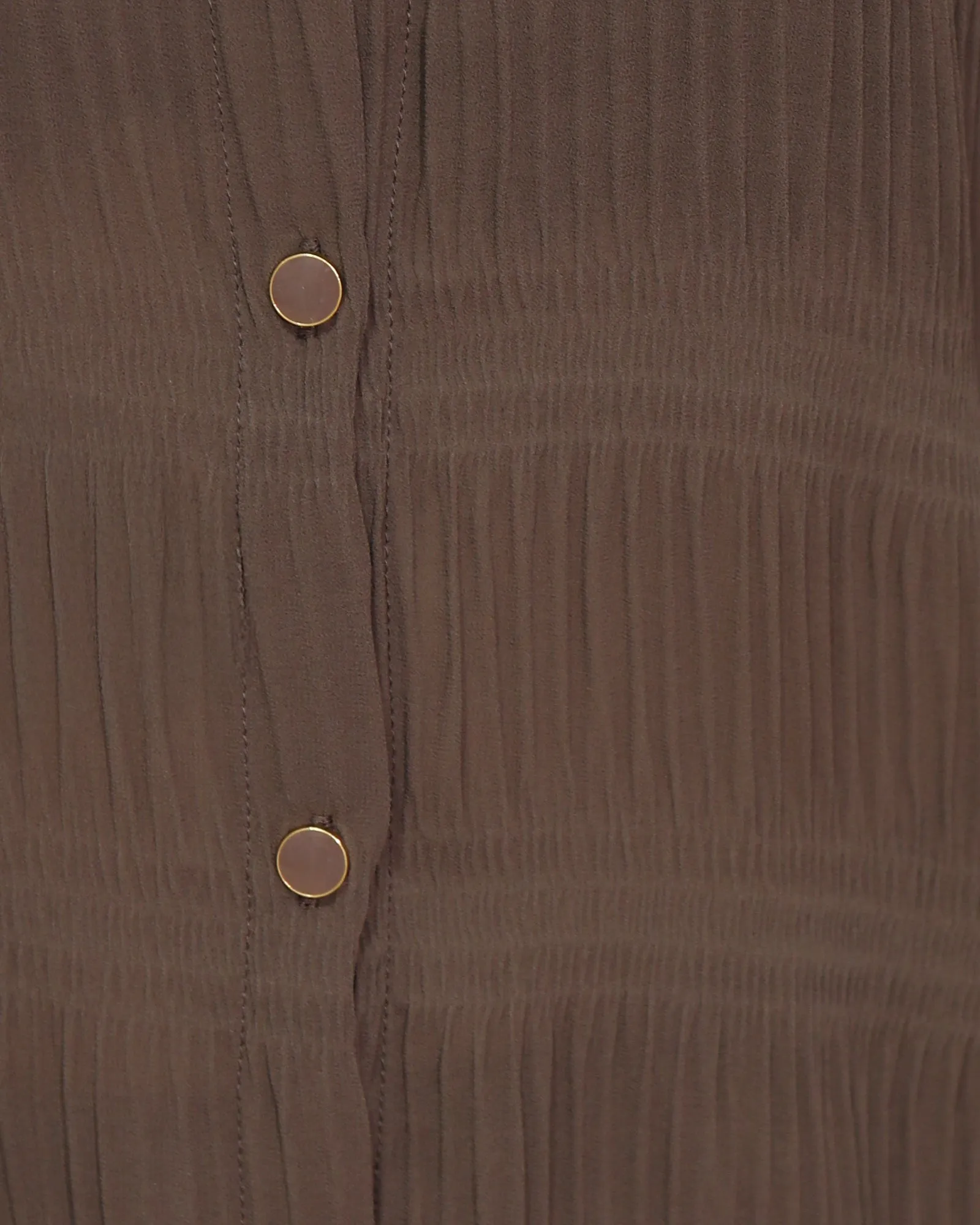 Yoko Shirred Chiffon Blouse - Chocolate sold by Belle & Bloom product image thumbnail 5