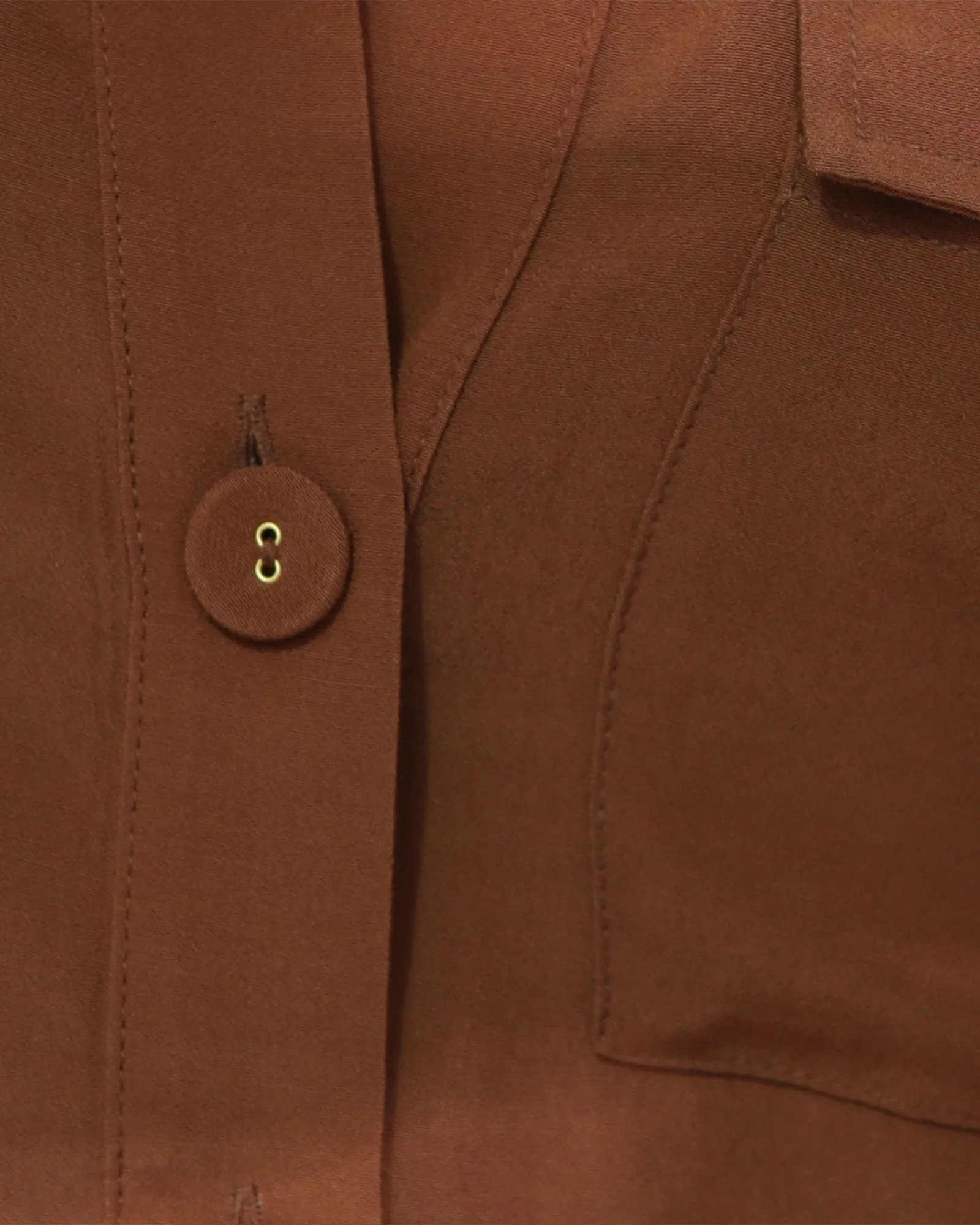 Eclipse Rolled Sleeve Blouse - Chocolate sold by Belle & Bloom product image thumbnail 4