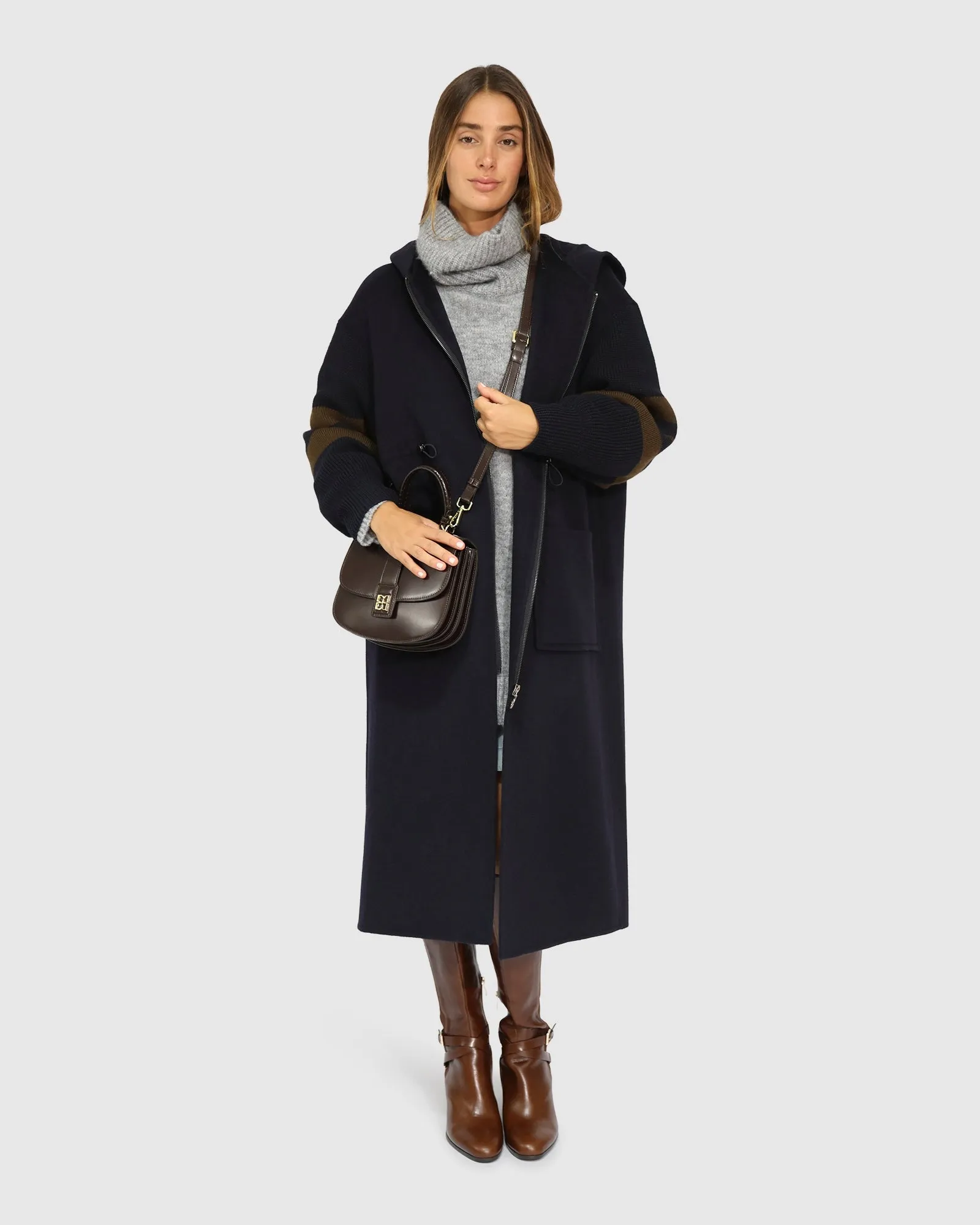 Cool Kid Hooded Coat - Navy/Olive sold by Belle & Bloom product image thumbnail 5