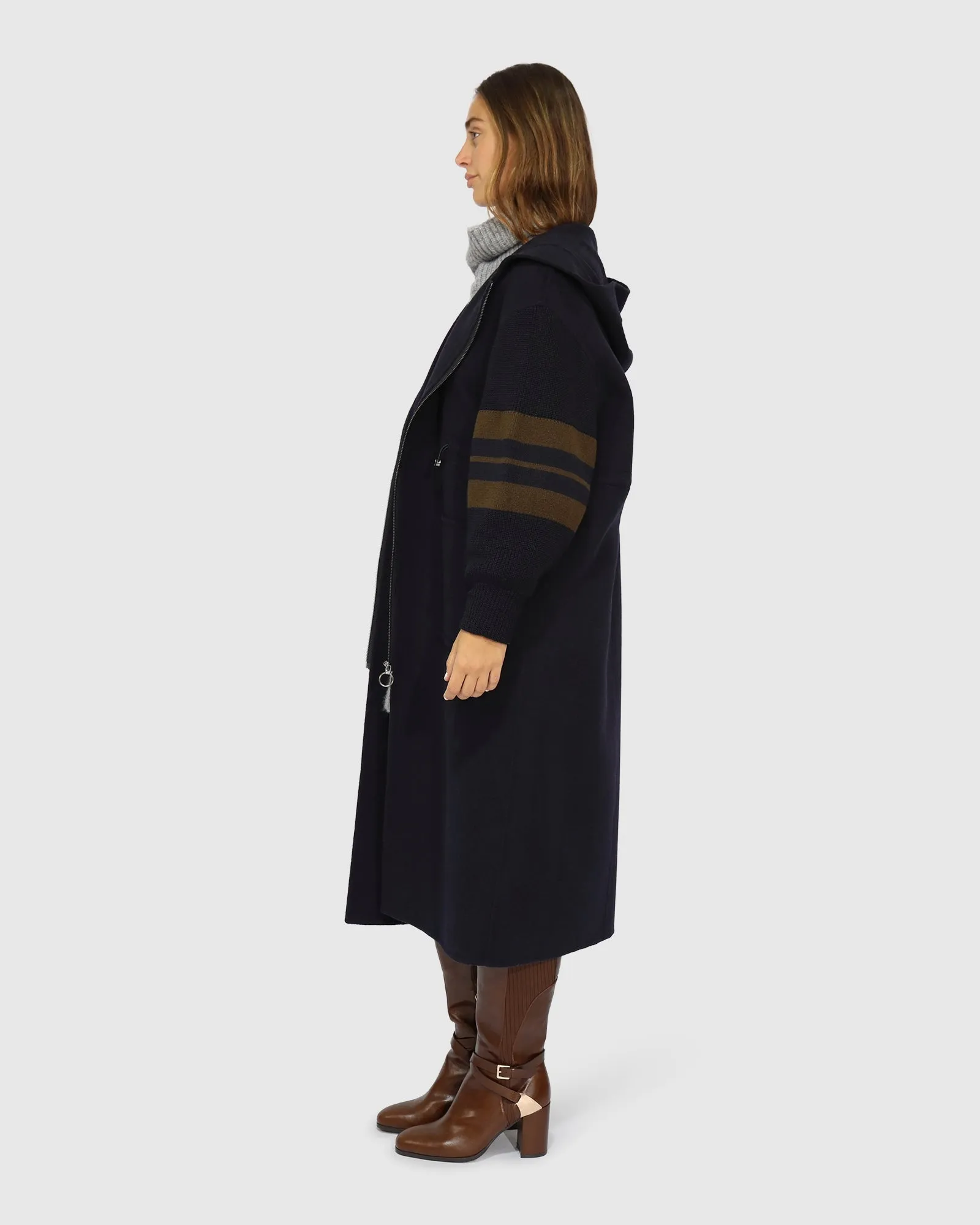 Cool Kid Hooded Coat - Navy/Olive sold by Belle & Bloom product image thumbnail 3