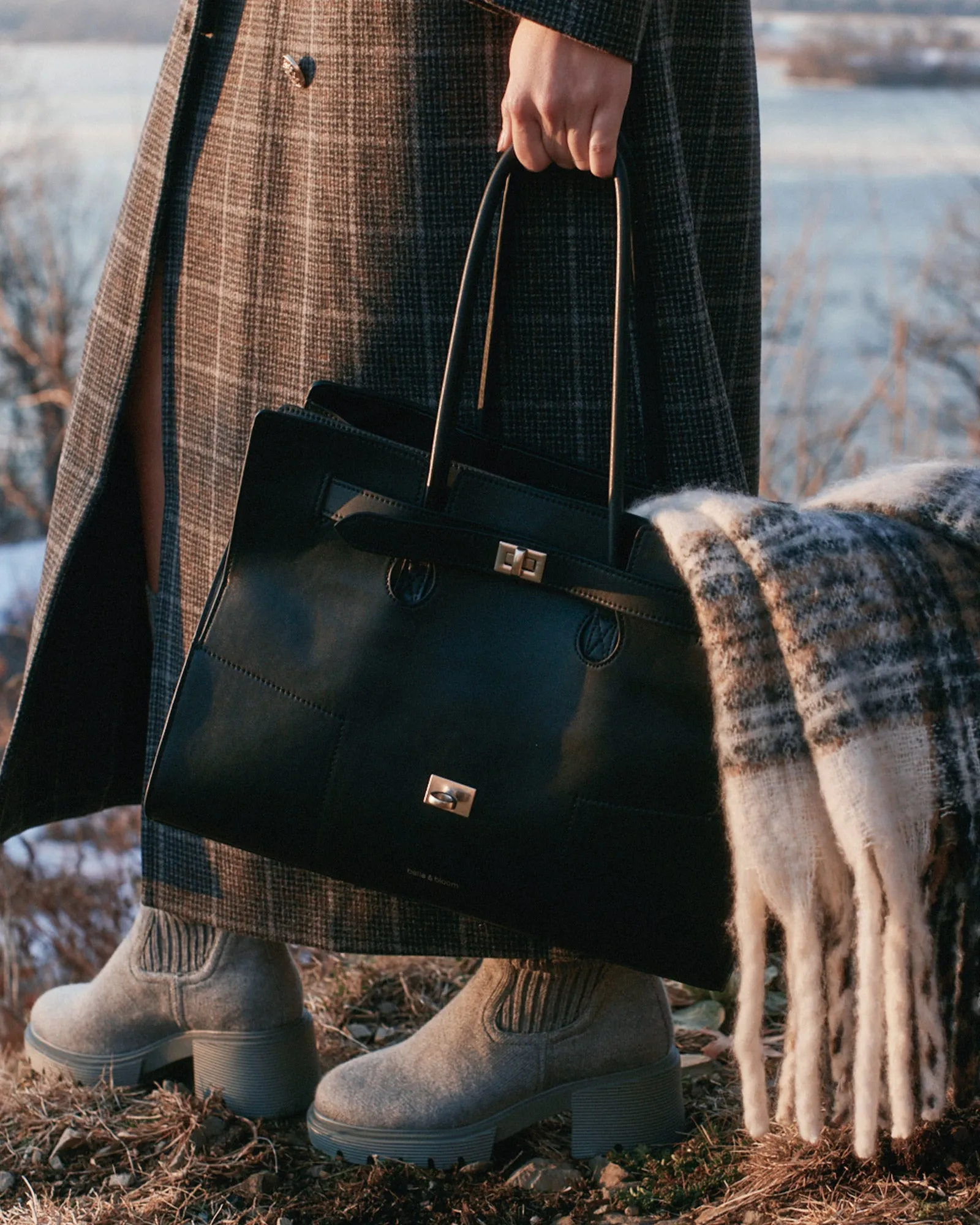 In The City Leather Shoulder Bag - Black sold by Belle & Bloom product image thumbnail 2