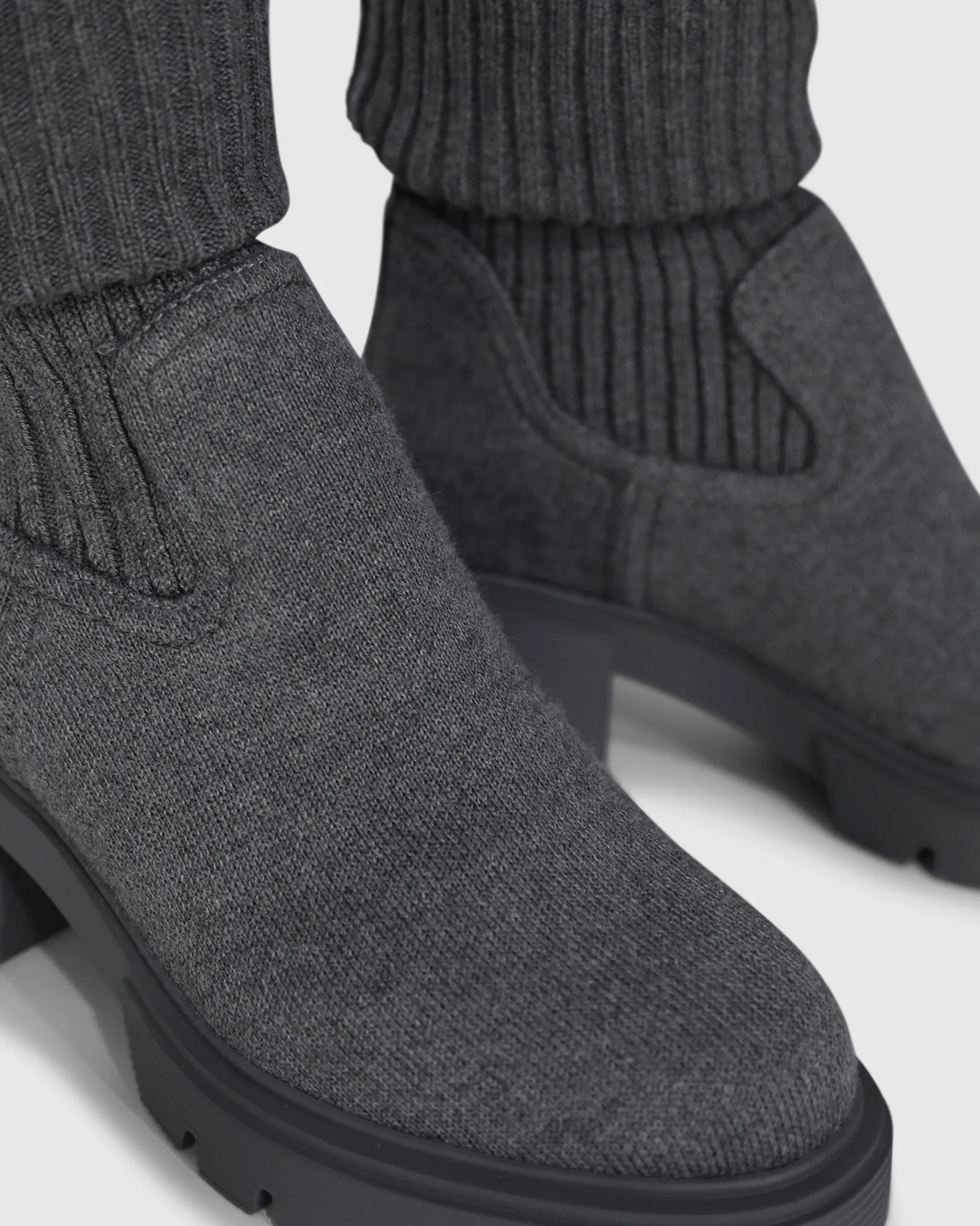 Tokyo Lights Rib Sock Boot - Grey sold by Belle & Bloom product image thumbnail 4