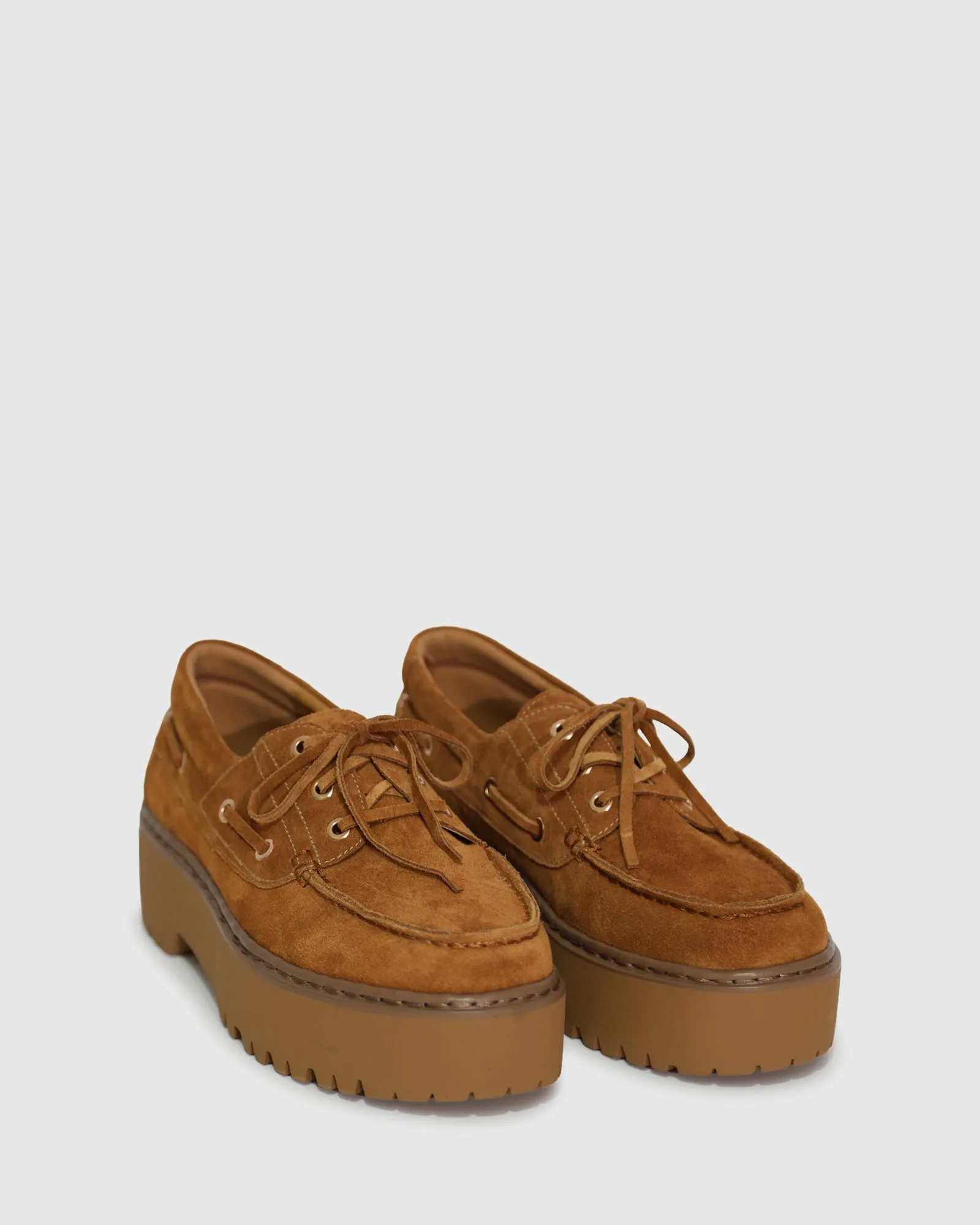 Yachting Day Suede Boat Shoe - Caramel sold by Belle & Bloom product image thumbnail 4
